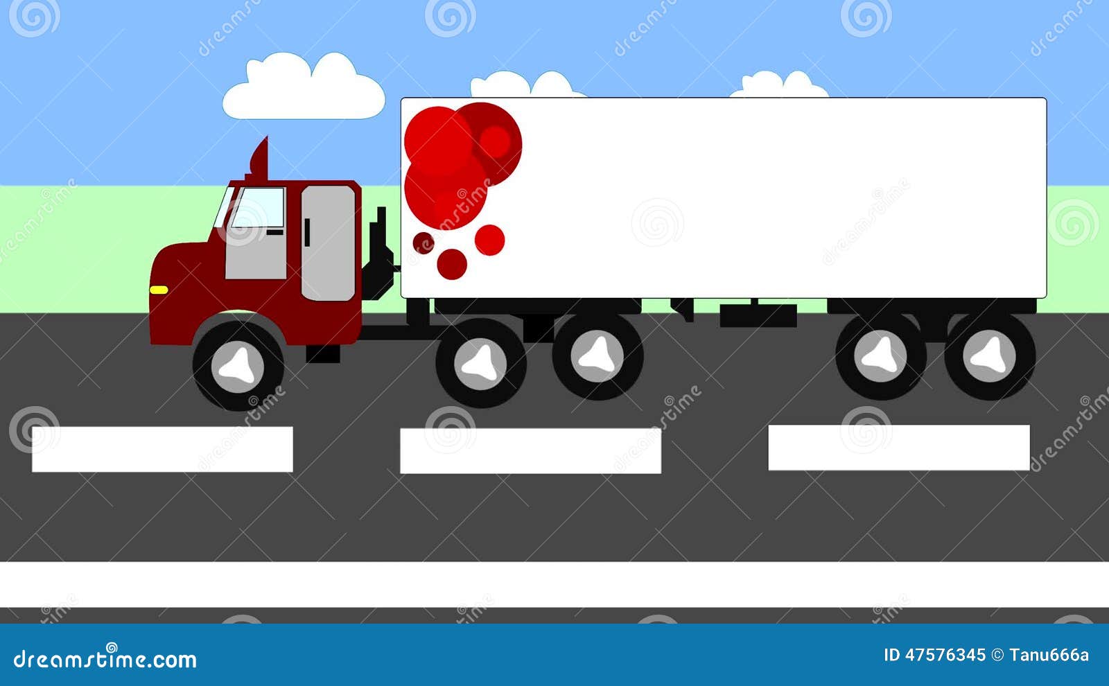 Big Truck Moving on the Highway, Animation, Stock Video - Video of cargo,  vehicle: 47576345