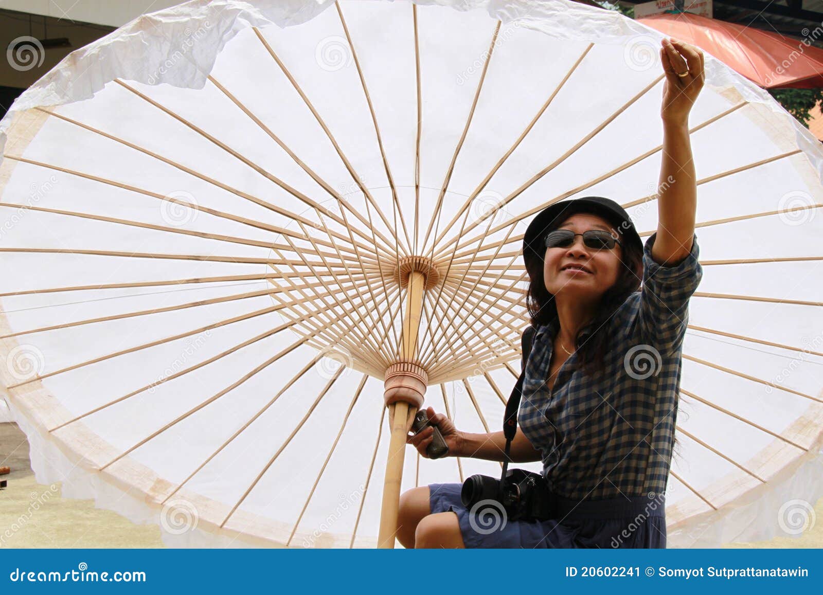 Big umbrella stock image. Image of cotton, tourist, asian 20602241