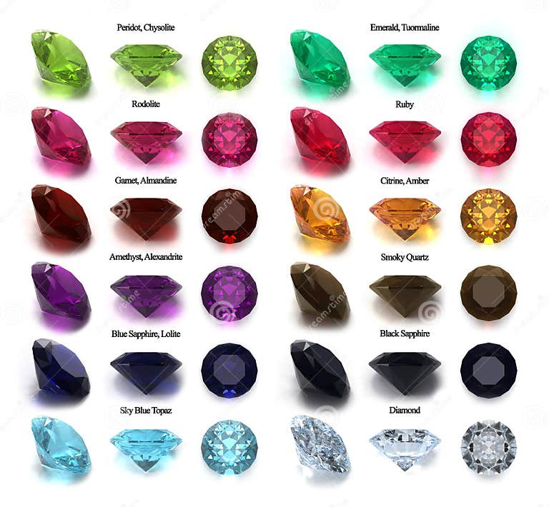 Big unique gems collection stock photo. Image of citrine 7425460