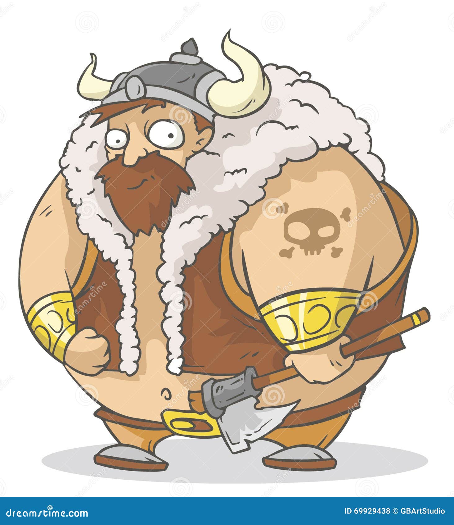 Big viking stock vector. Illustration of drawing, leather - 69929438