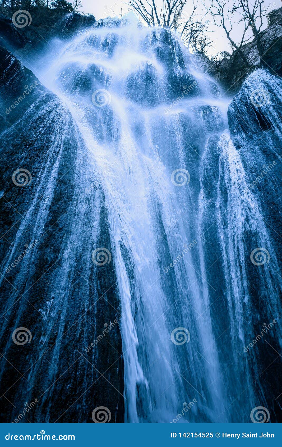 big waterfall with angel hair