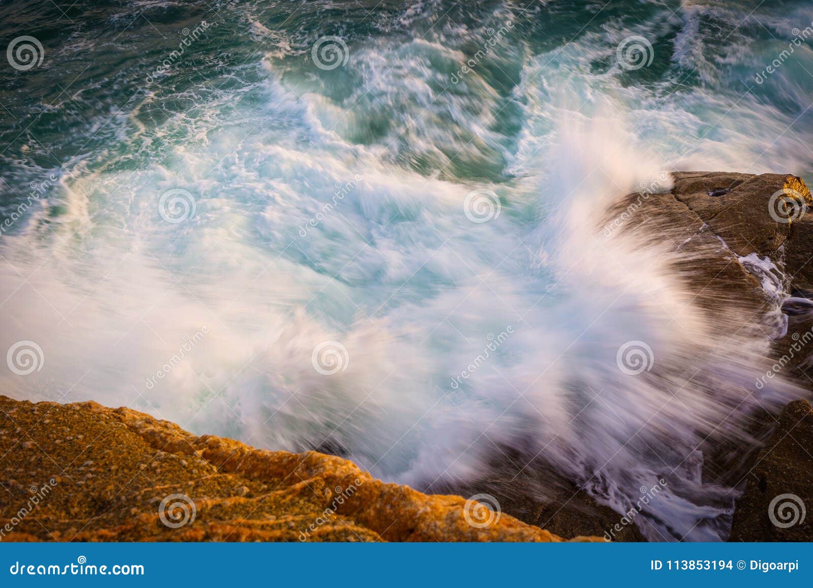 Big Waves in a Coastal in Costa Brava in Spain Stock Photo Image of