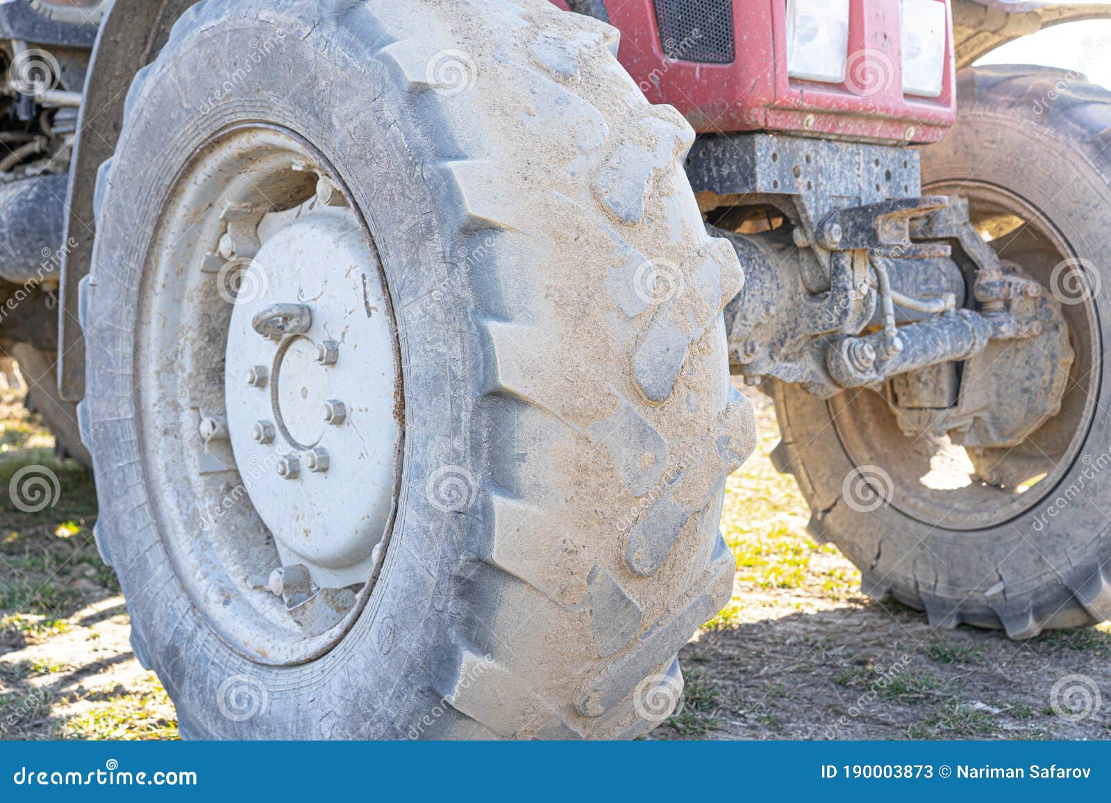 Big Wheels of a Tractor Standing on the Ground Stock Image Image of build, mover 190003873