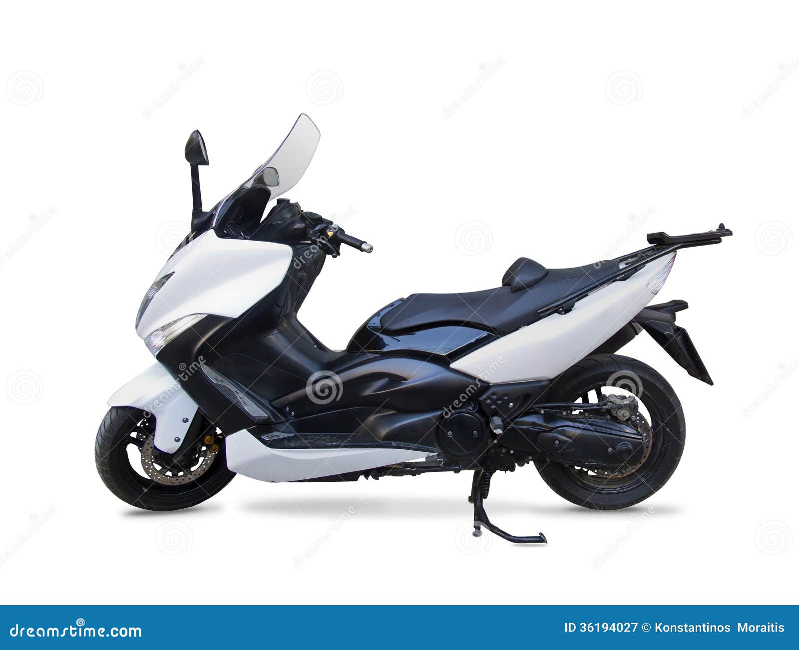 Big white scooter stock image. Image of wheel, drive 36194027