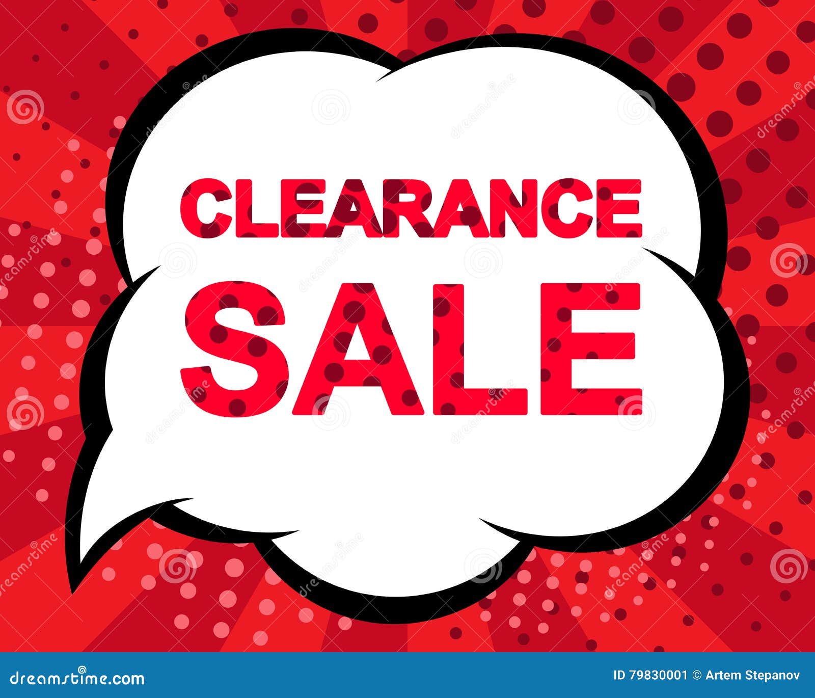 Red Clearance Sale Poster Template