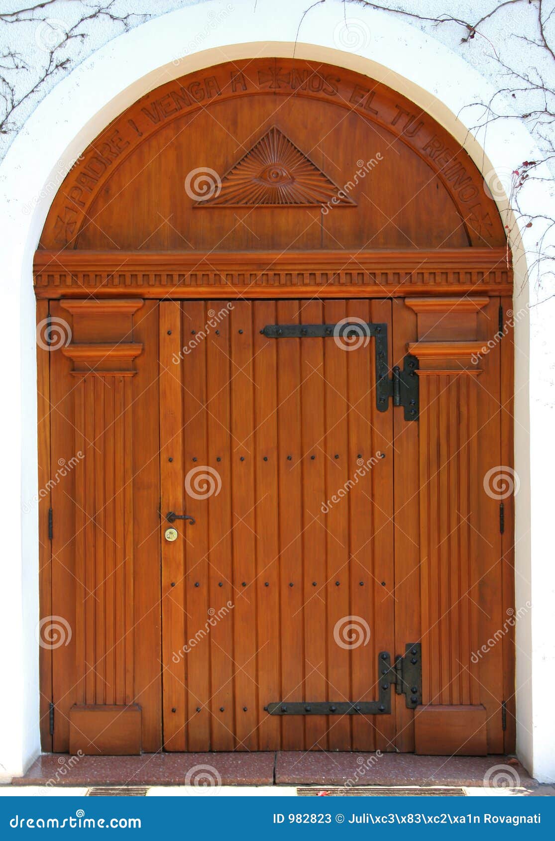 Big Wooden Door of a Church Stock Image - Image of church, building: 982823