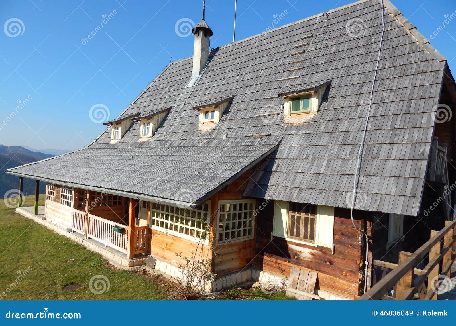 Big wooden house stock image. Image of rural, nature - 46836049