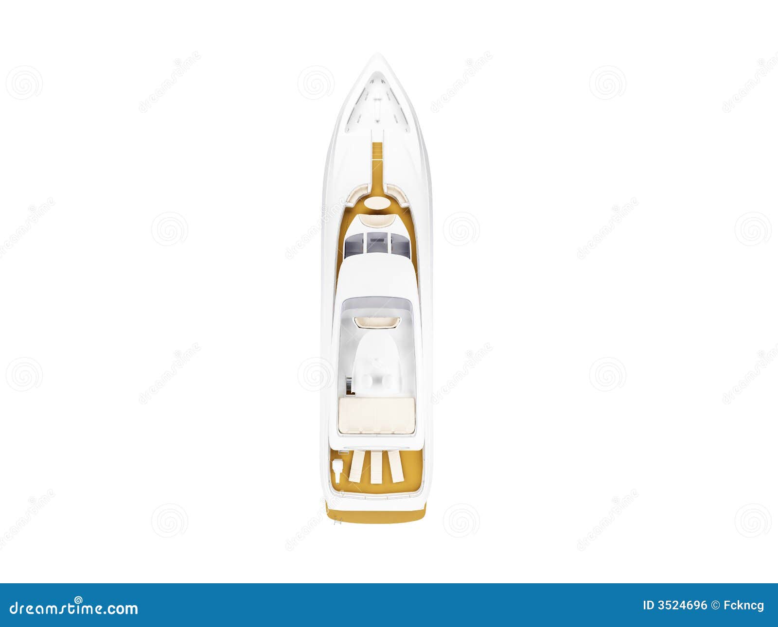 Big Yacht Isolated Top View Royalty Free Stock Image ...