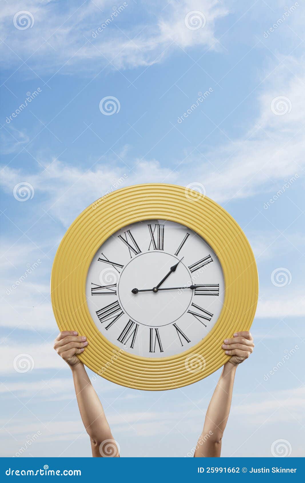 Big Yellow Clock stock photo. Image of clock, measure 25991662