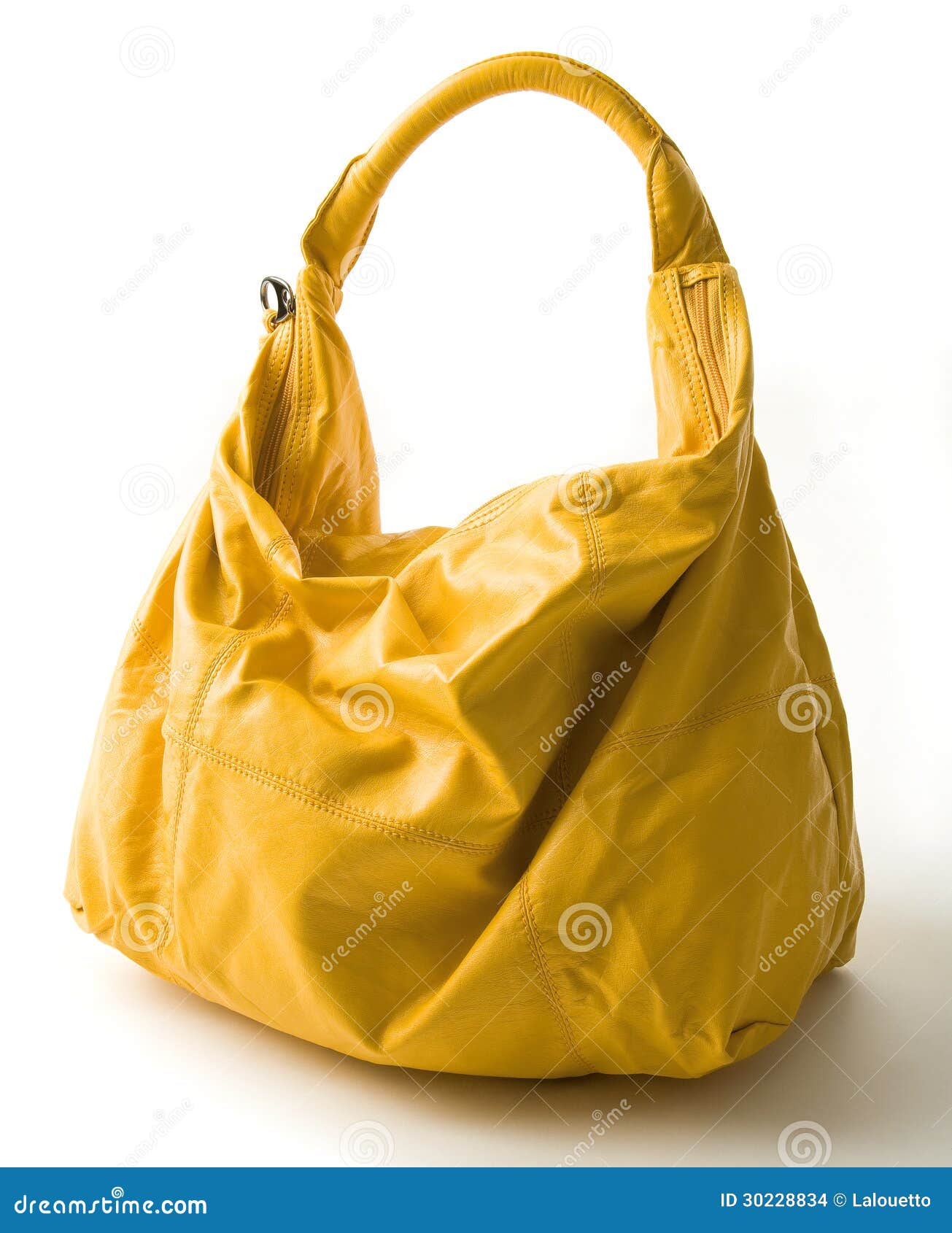 Big yellow leather handbag stock photo. Image of leather 30228834