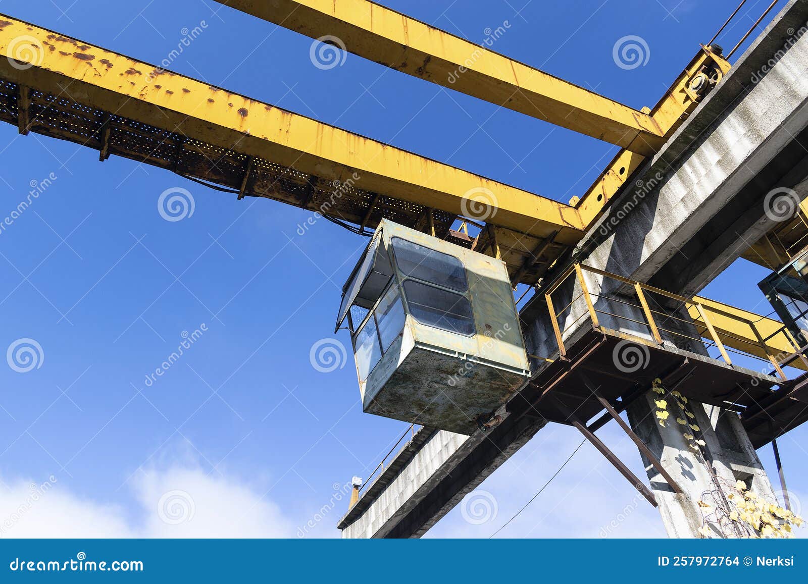 Big Yellow Lifting Crane in the Factory Stock Photo Image of carry