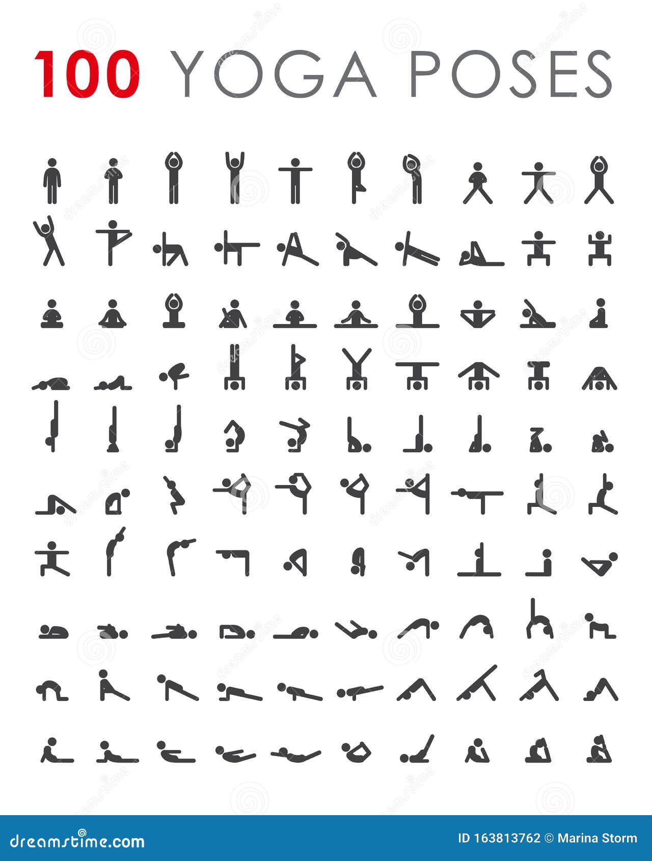 QuickFit Yoga Poses Poster - Beginner Yoga Position Chart - English and  Sanskrit Names - Double Sided (Laminated, 18