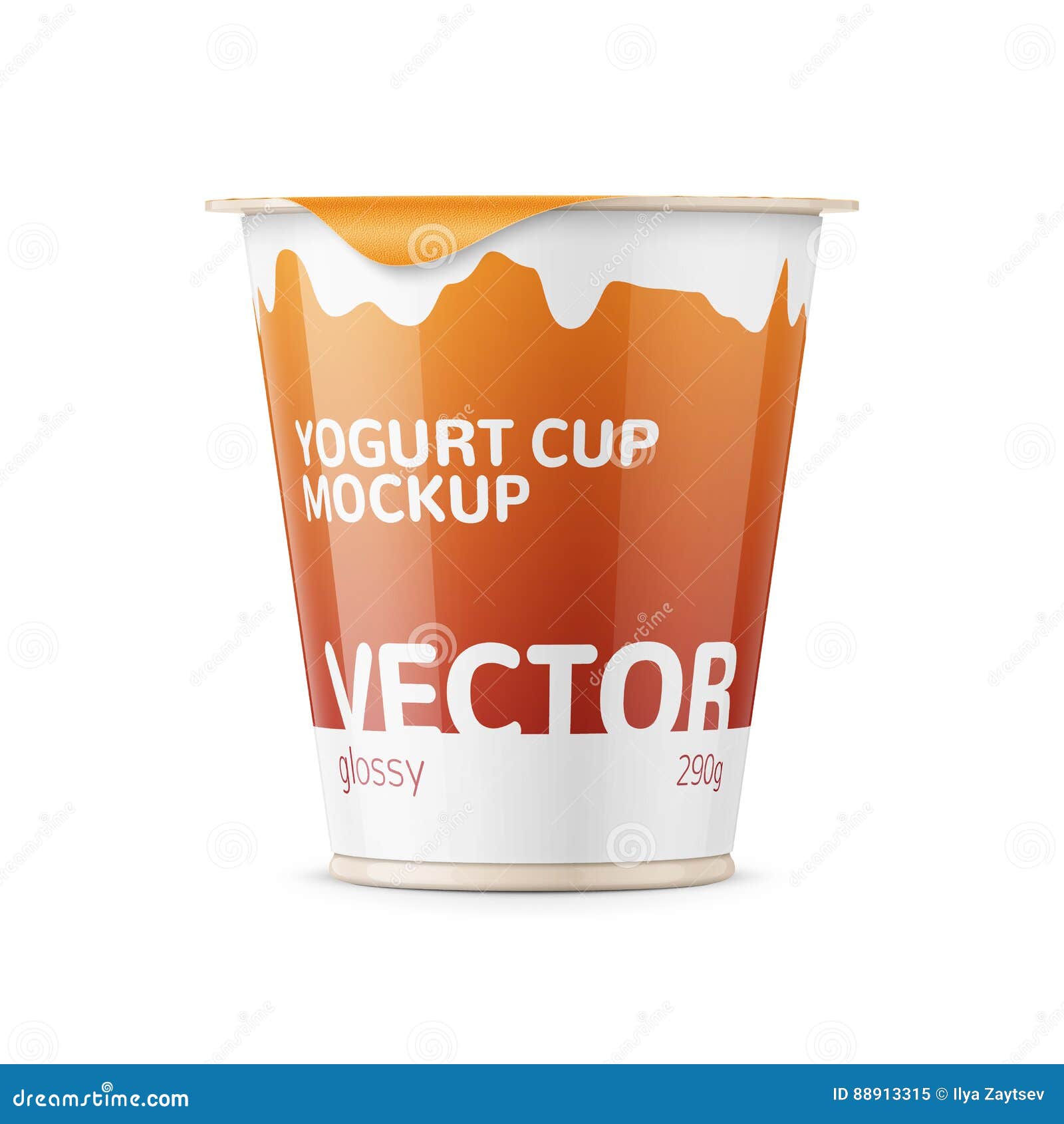 Yogurt cup. Plastic yoghurt pot isolated on transparent background. Blank yogurt  container and cream tub template. Milk dessert cup mockup set. Realistic  dairy package isolated mock up Stock Vector