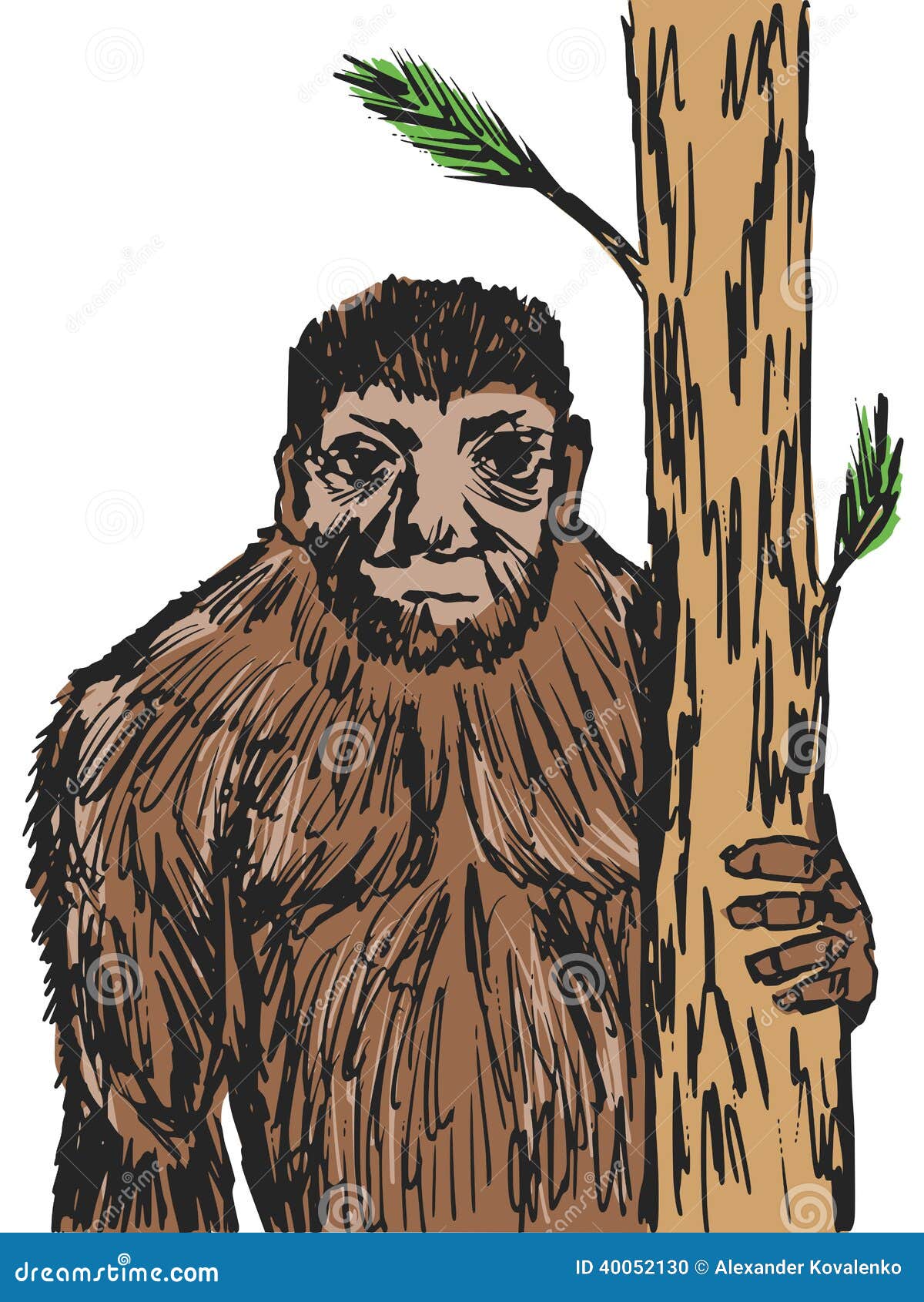 Bigfoot stock vector. Illustration of mutant, funny, forest - 40052130