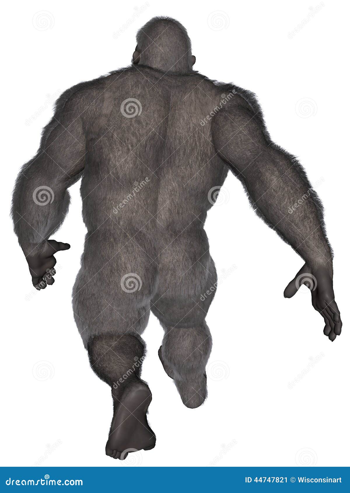 bigfoot sasquatch gorilla walking away 