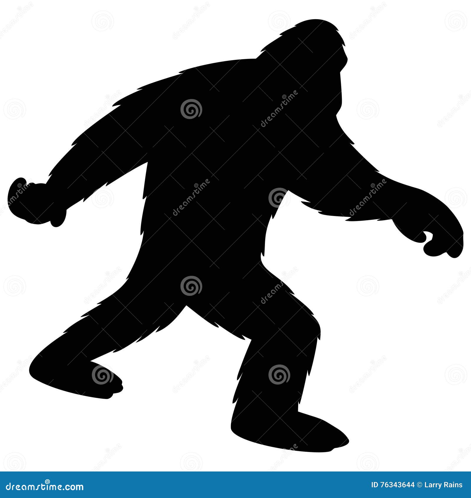 Bigfoot stock vector. Illustration of bigfoot, sasquatch 76343644
