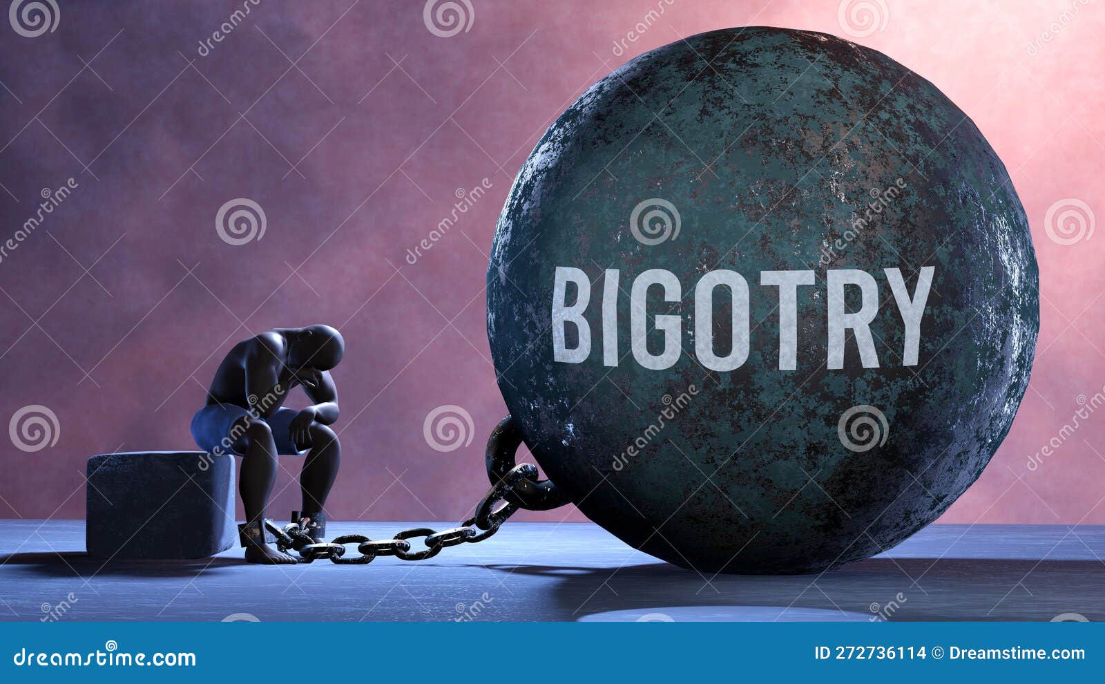 Bigotry that limits life stock illustration. Illustration of pain 272736114