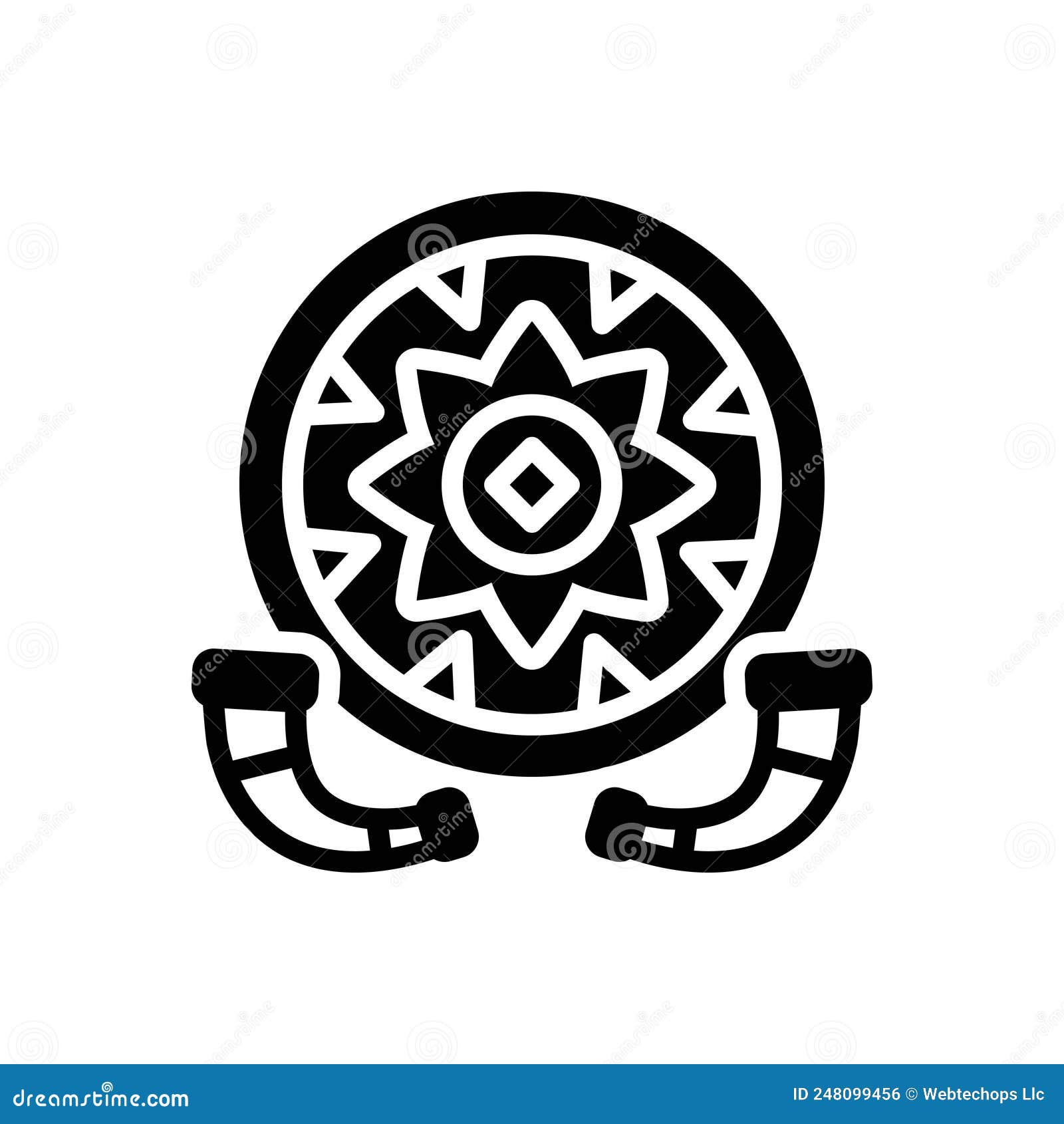 Black Solid Icon for Bihu, Assam and Folklore Stock Vector ...