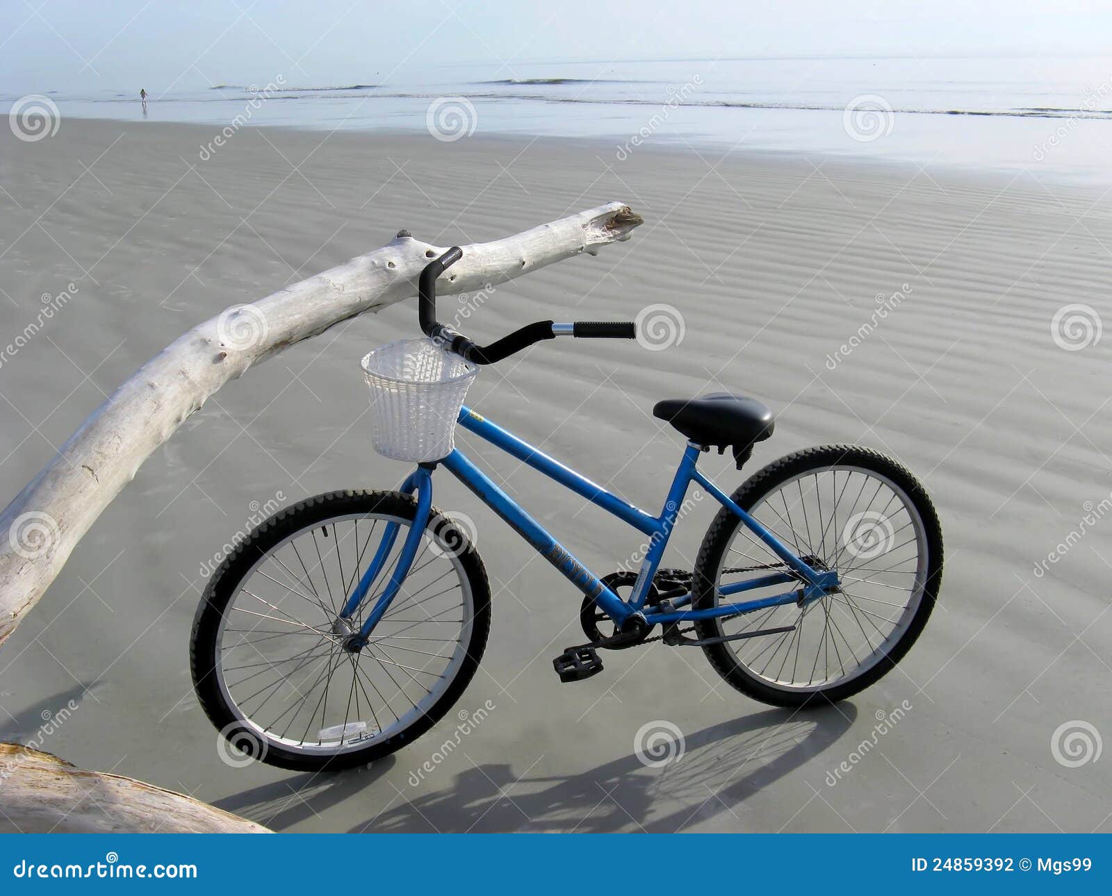 Bike on the beach stock photo. Image of exercising, cruiser - 24859392