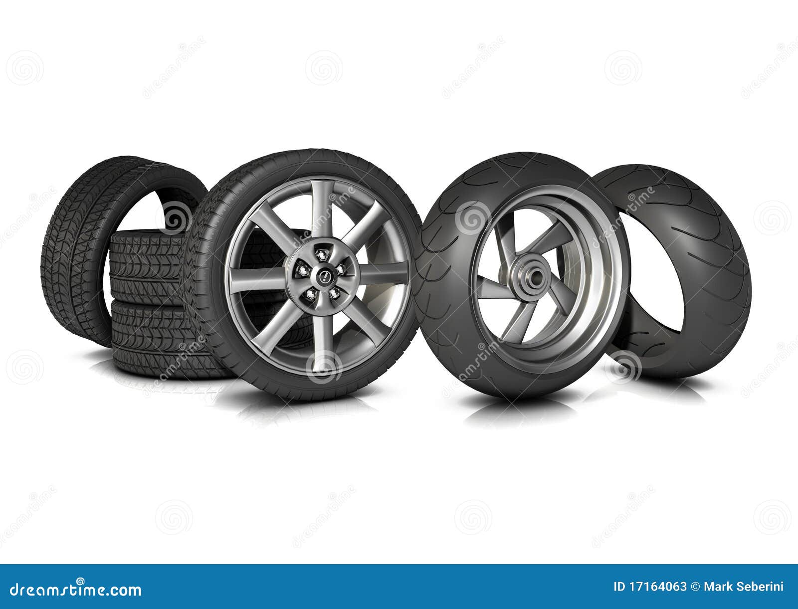 bike and car tyres