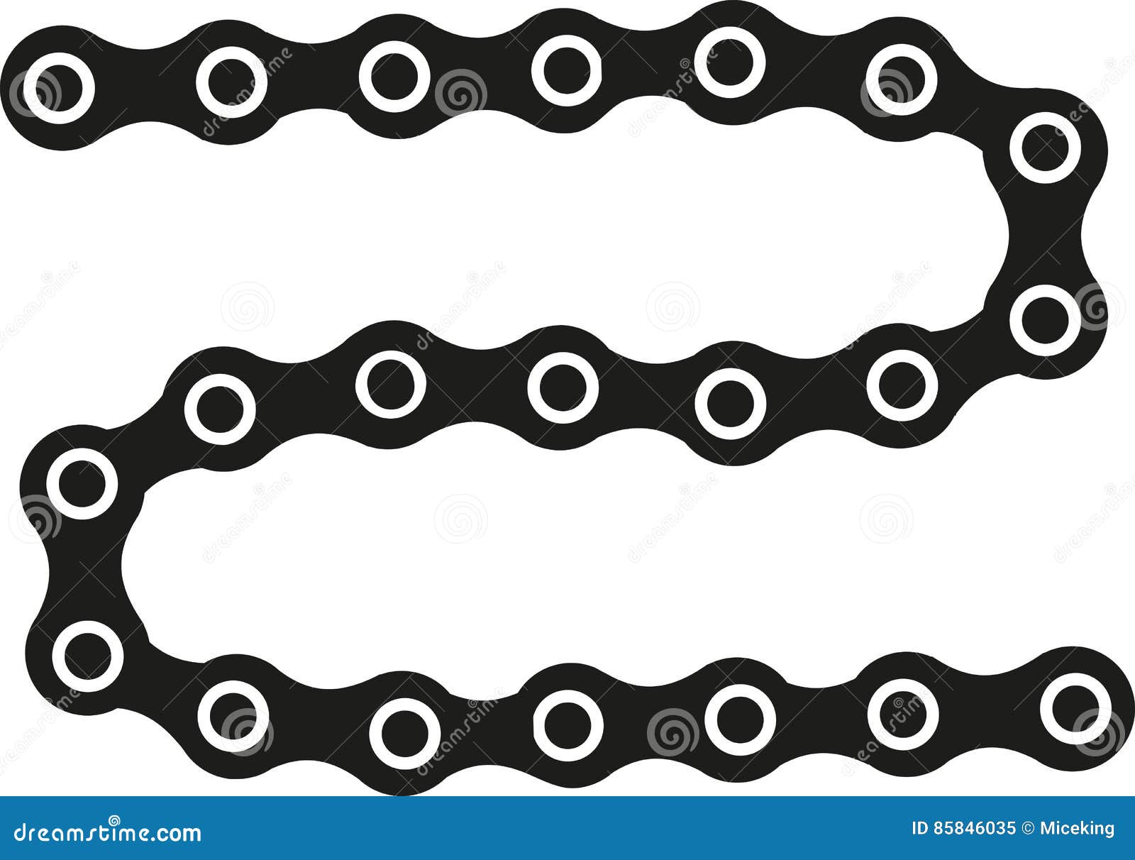 Bike chain stock vector. Illustration of silhouette, pictogram - 85846035