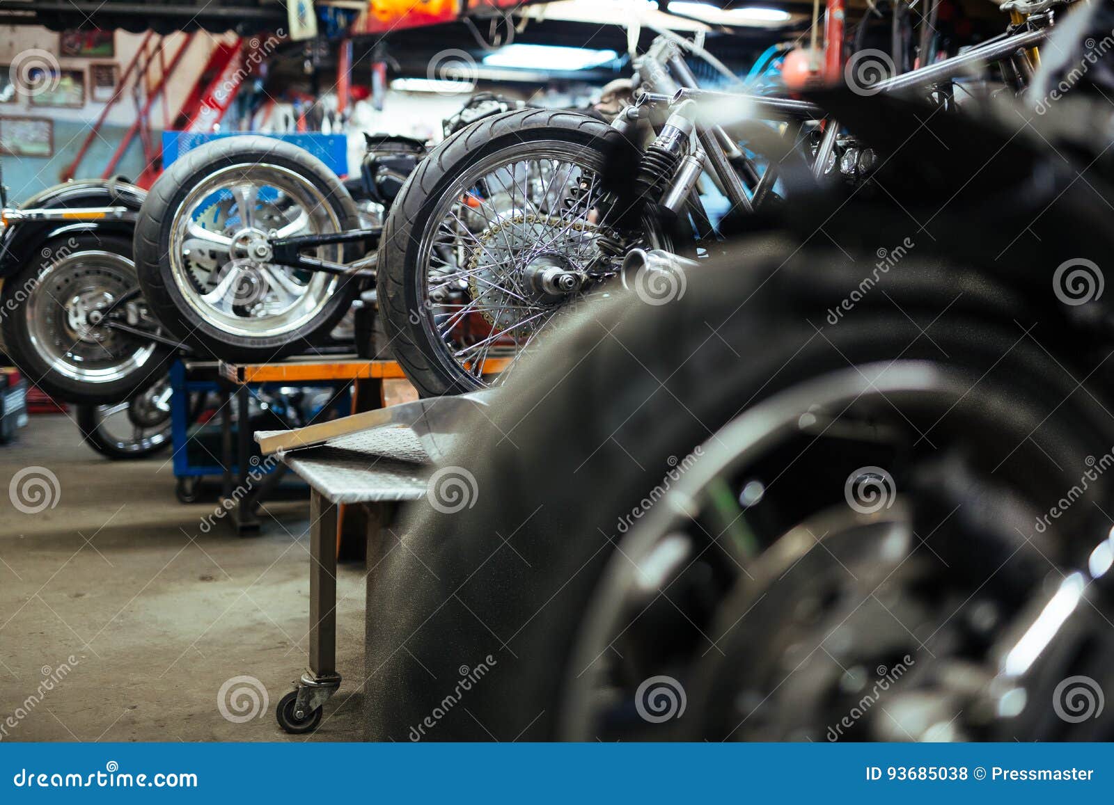 Bike Customs Workshop stock photo. Image of mechanic - 93685038