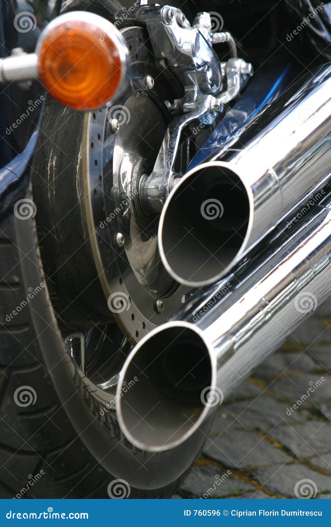 Bike exhaust stock photo. Image of pleasure, adrenaline - 760596