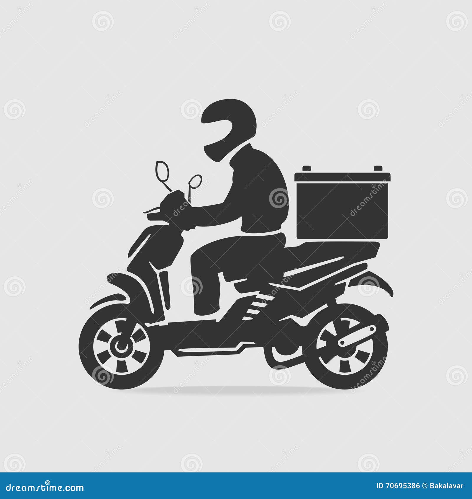 Bike food delivery vector stock vector. Illustration of shipping