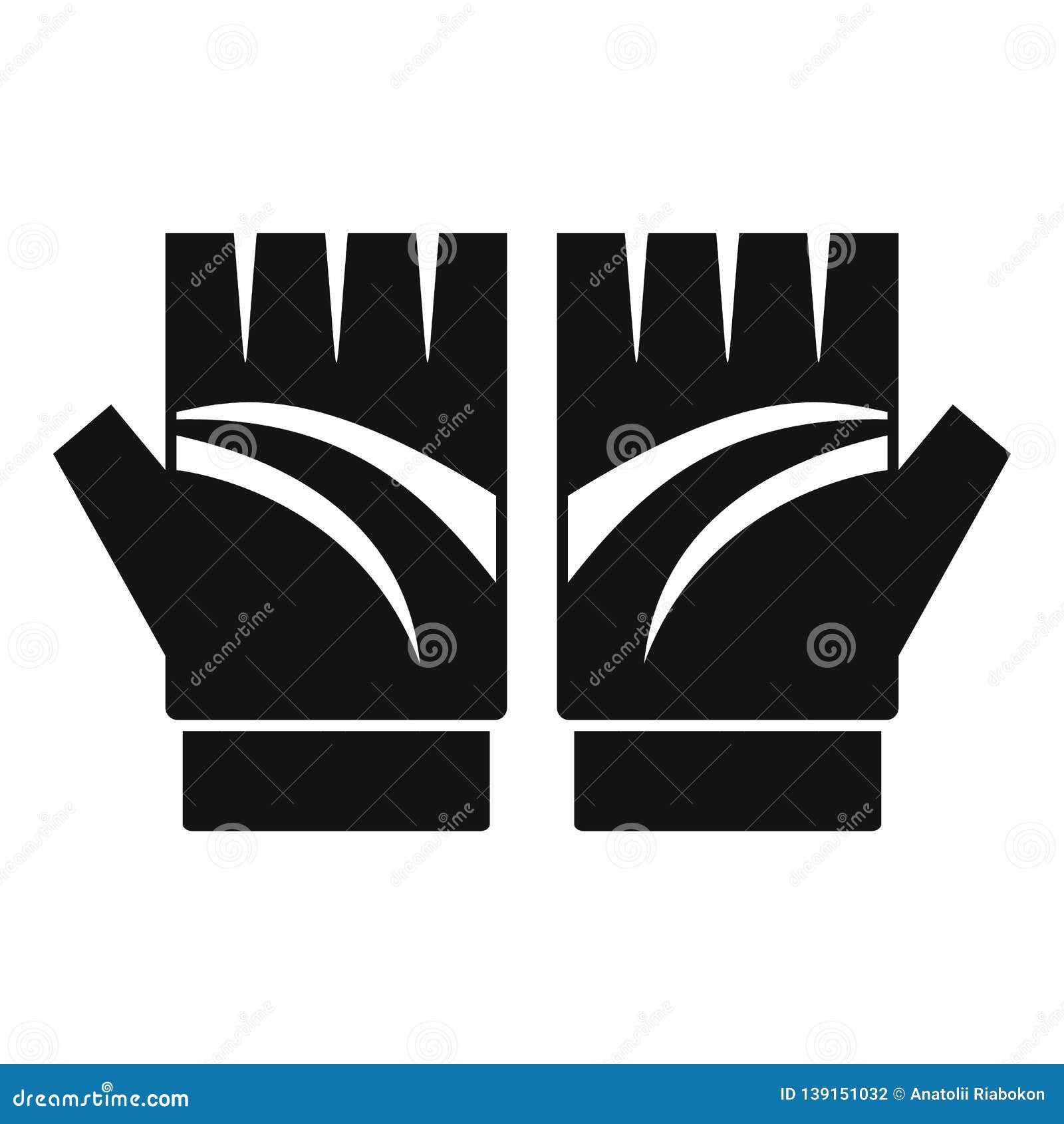 Bike Gloves Icon, Simple Style Stock Vector - Illustration of leather ...