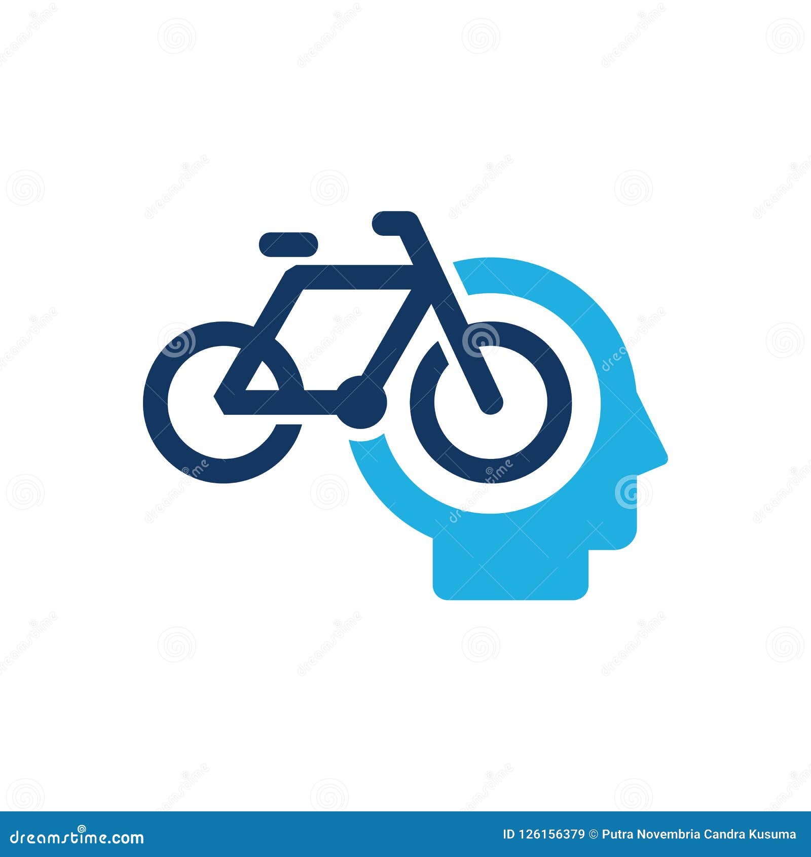 Bike Head Logo Icon Design stock vector. Illustration of branding