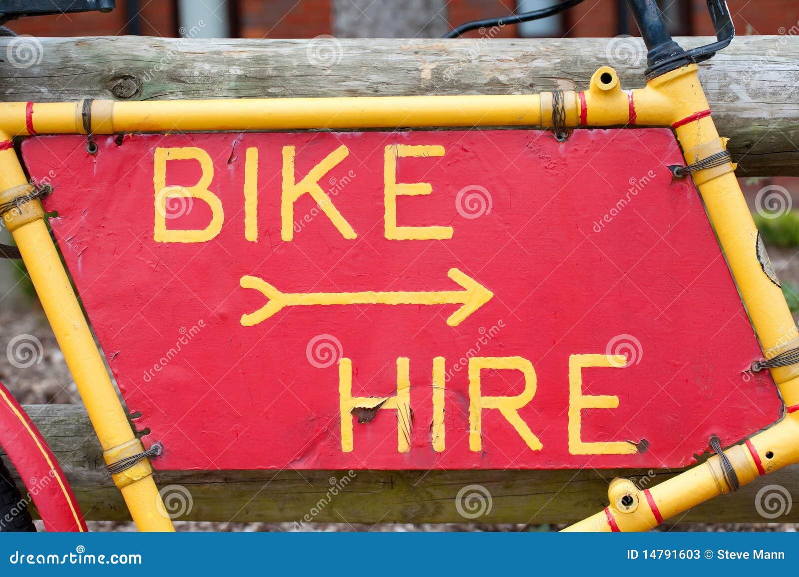 Bike hire stock image. Image of flaking, cycle, sign 14791603