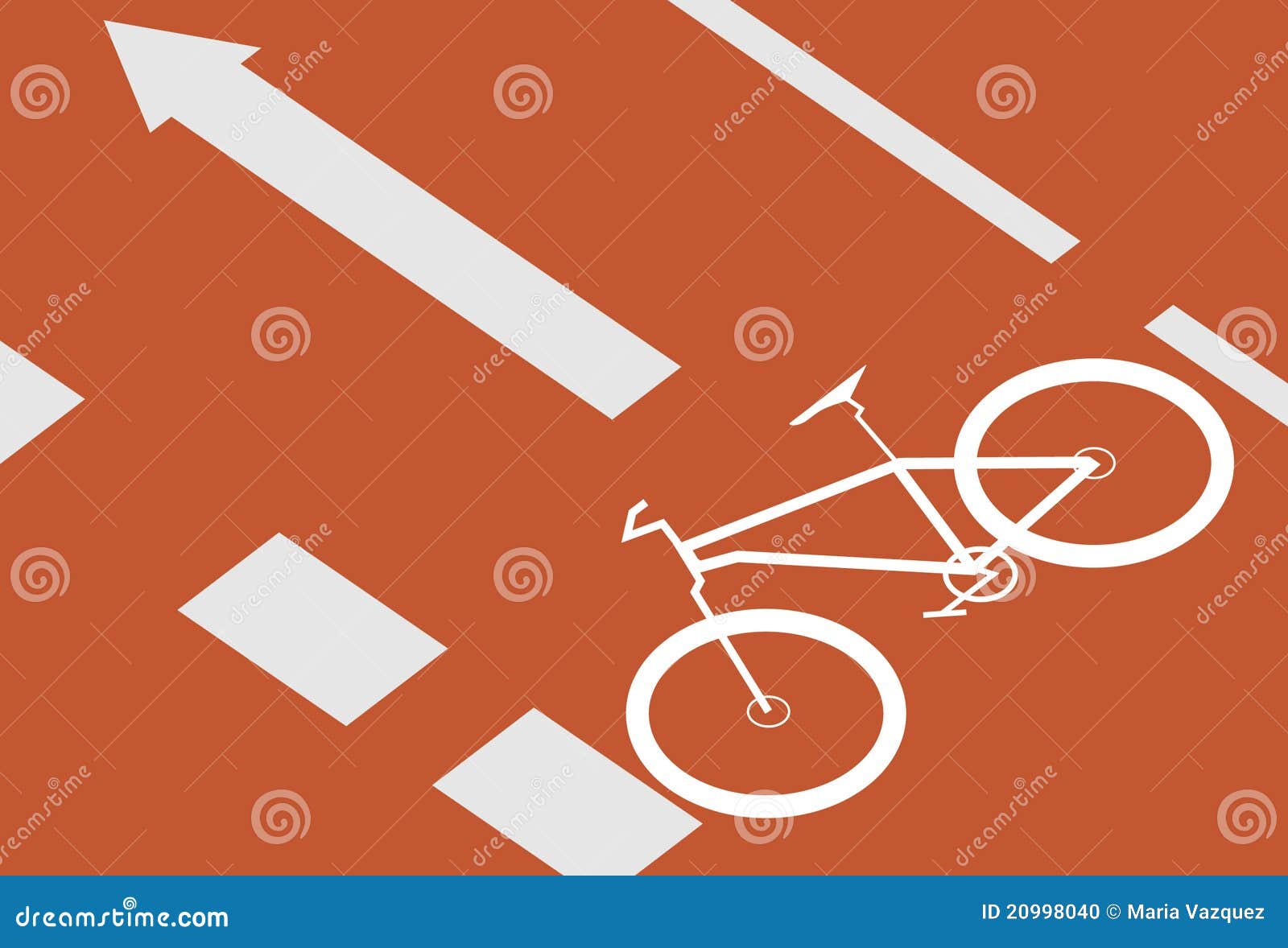 Bike lane stock vector. Illustration of layout, path 20998040