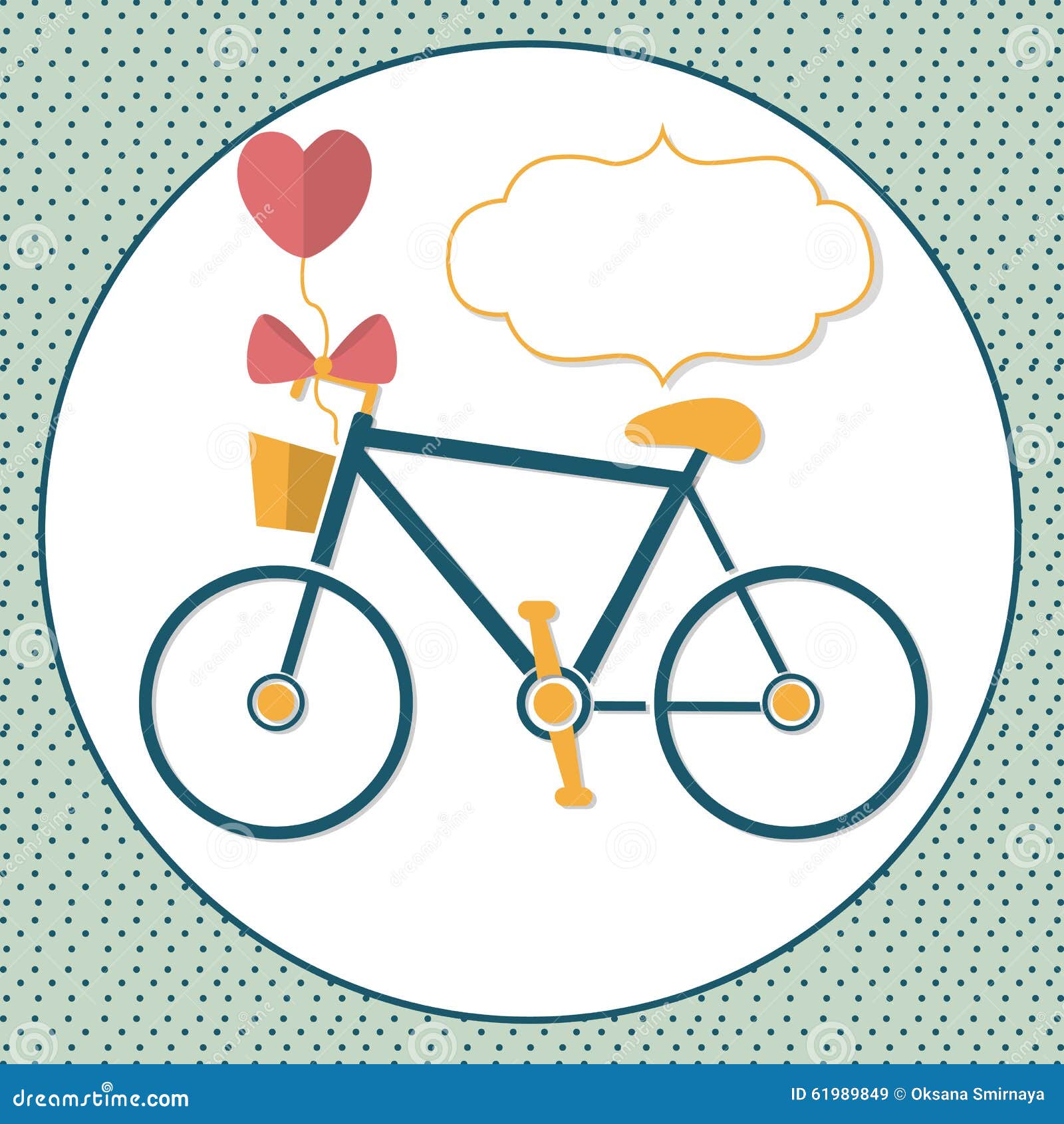Bike for Love stock illustration. Illustration of walk 61989849