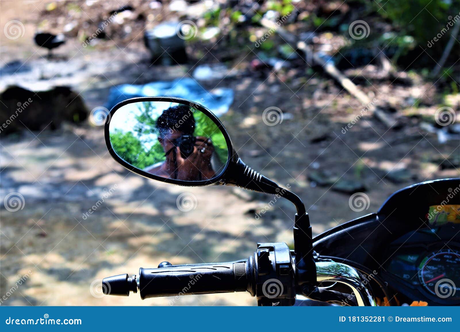 Bike Mirror Blur Background Full HD Image Stock Image - Image of vehicle,  blur: 181352281