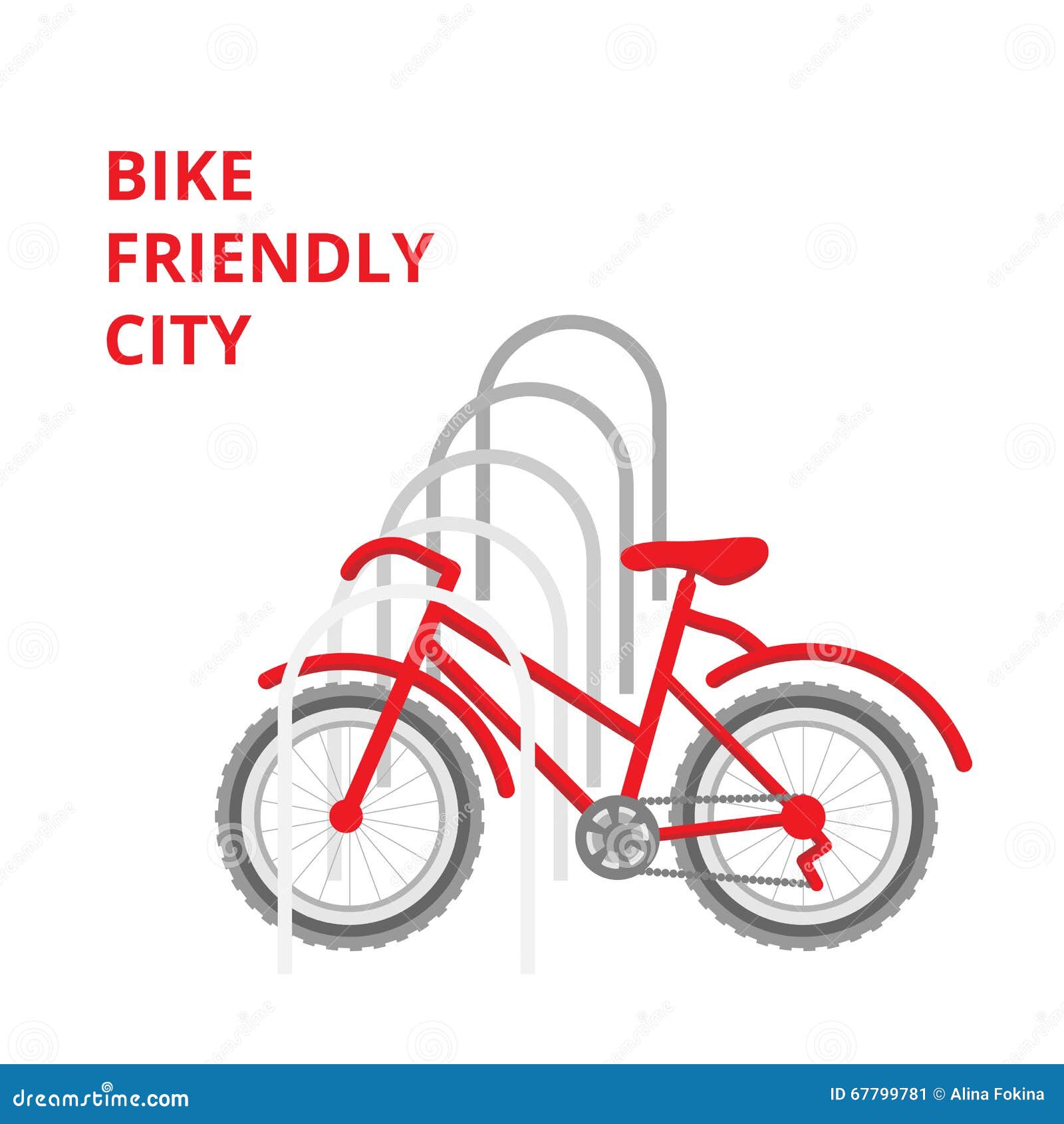 Bike parking illustration stock vector. Illustration of isolated 67799781