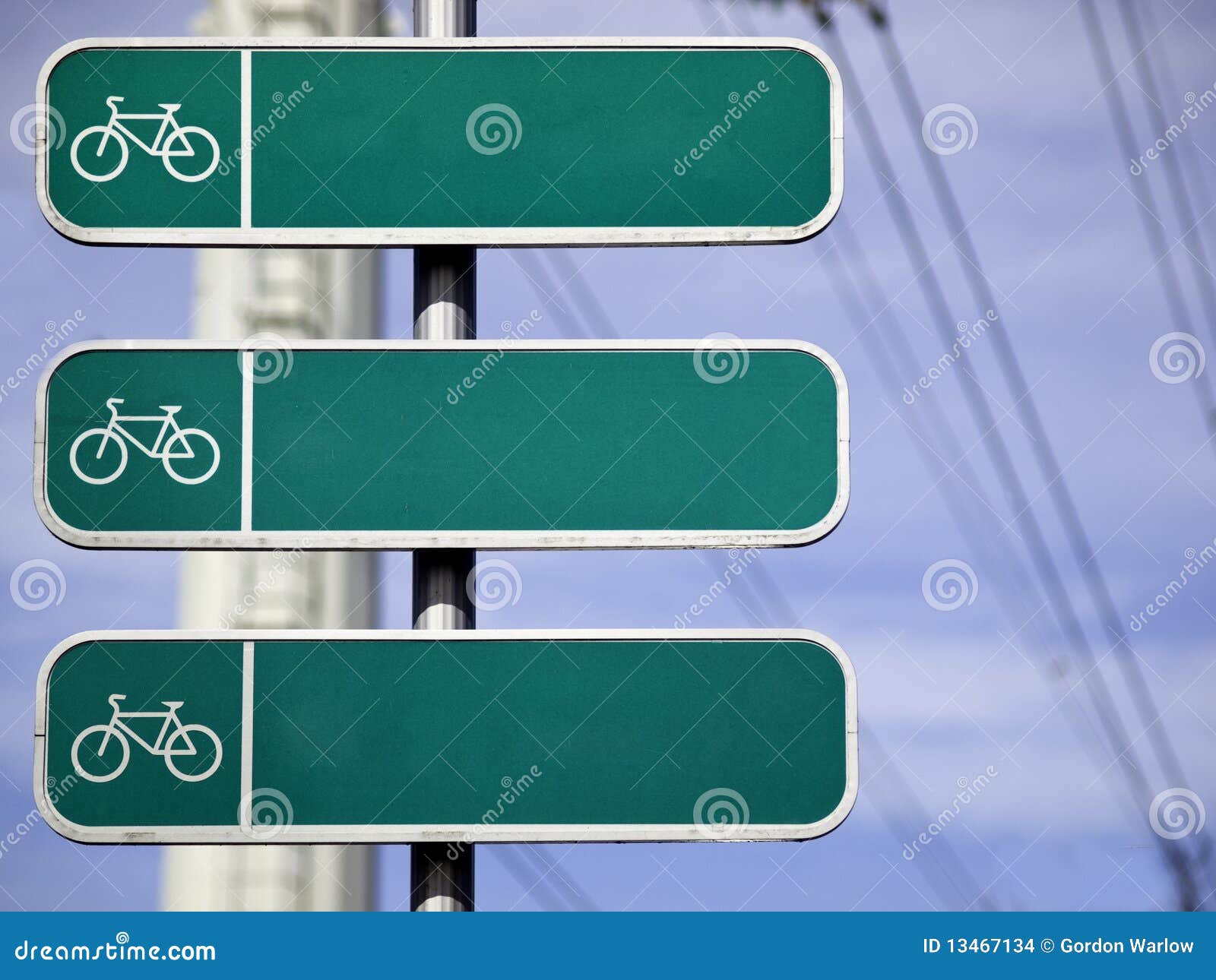 Bike Path Indicators stock photo. Image of destination 13467134