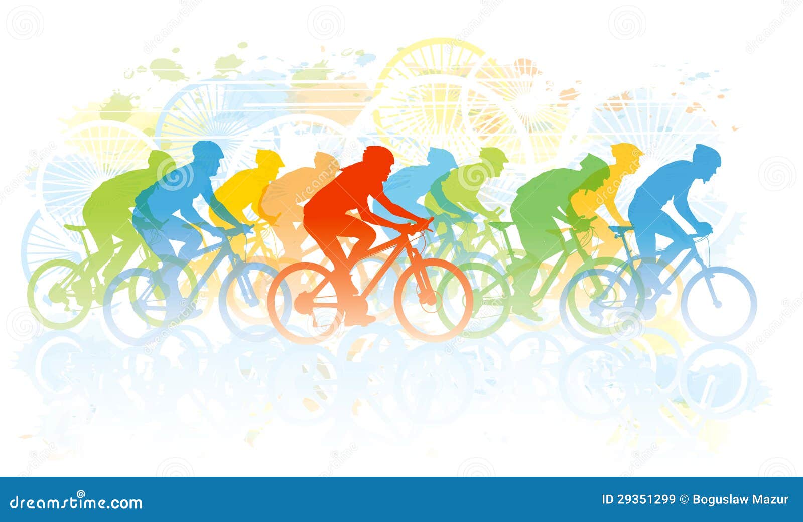 Bike race stock vector. Illustration of competition, green 29351299