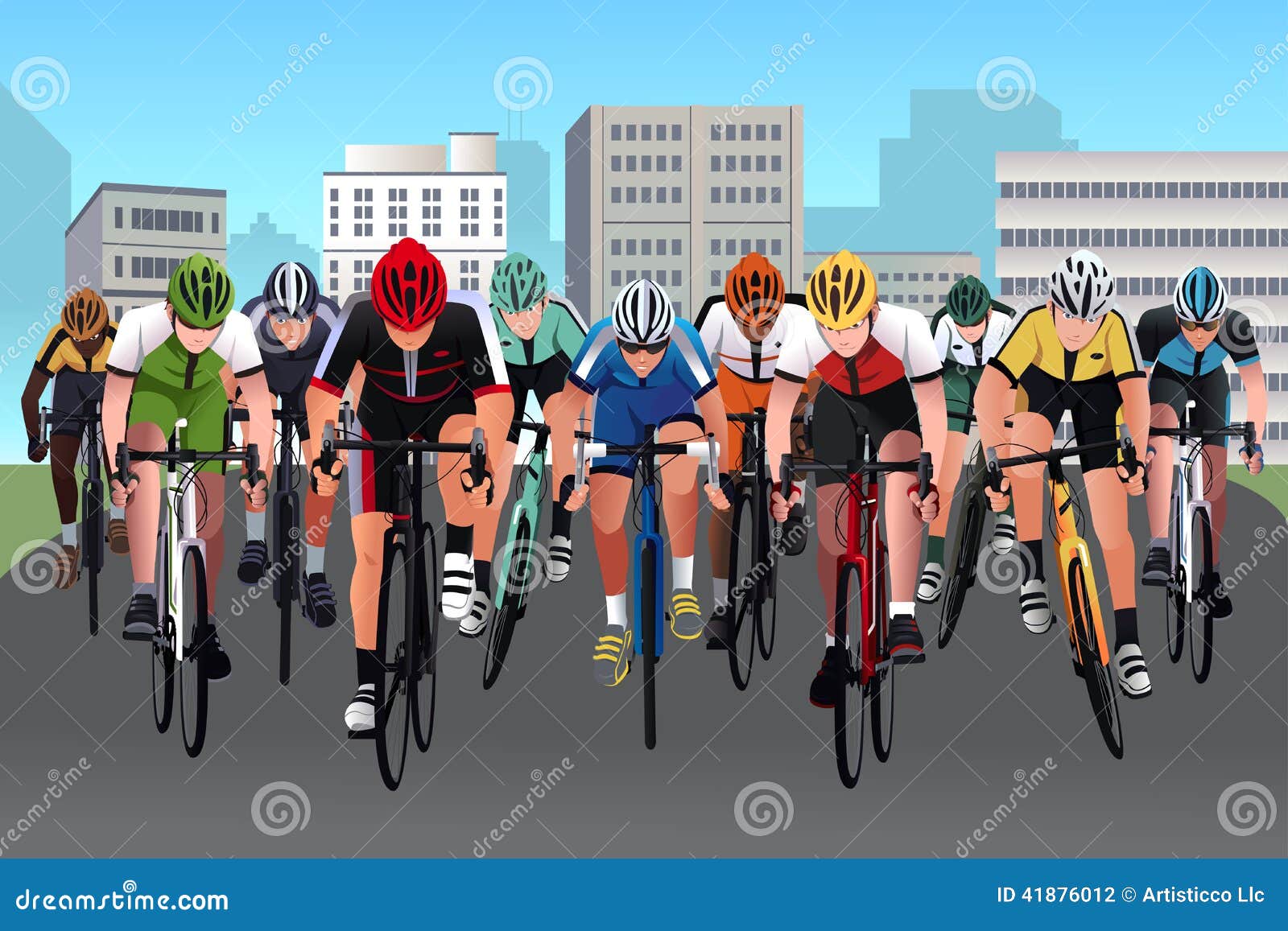 Bike race stock vector. Illustration of people, modern 41876012