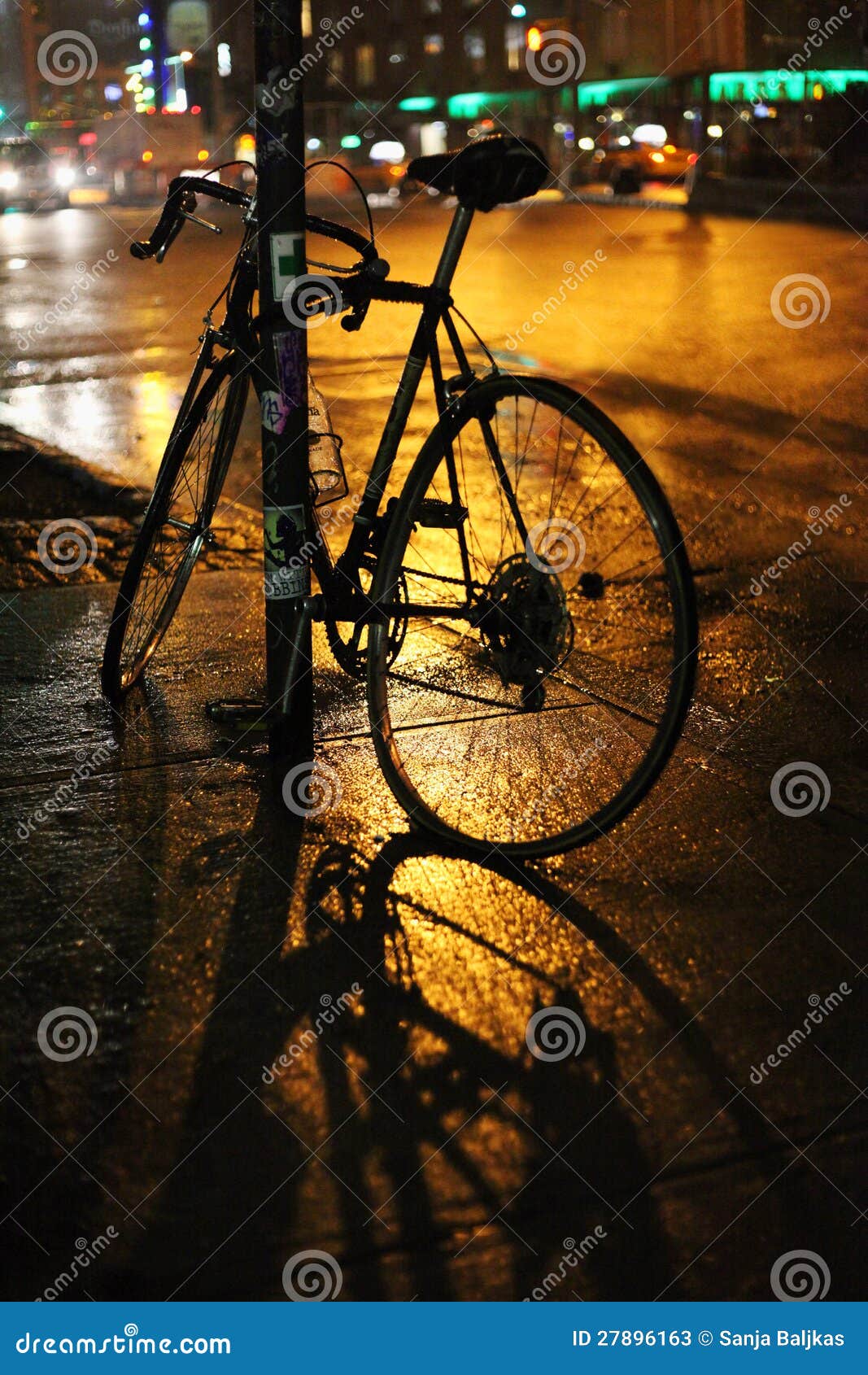 Bike on the Rain in New York Stock Image Image of bikes, york 27896163