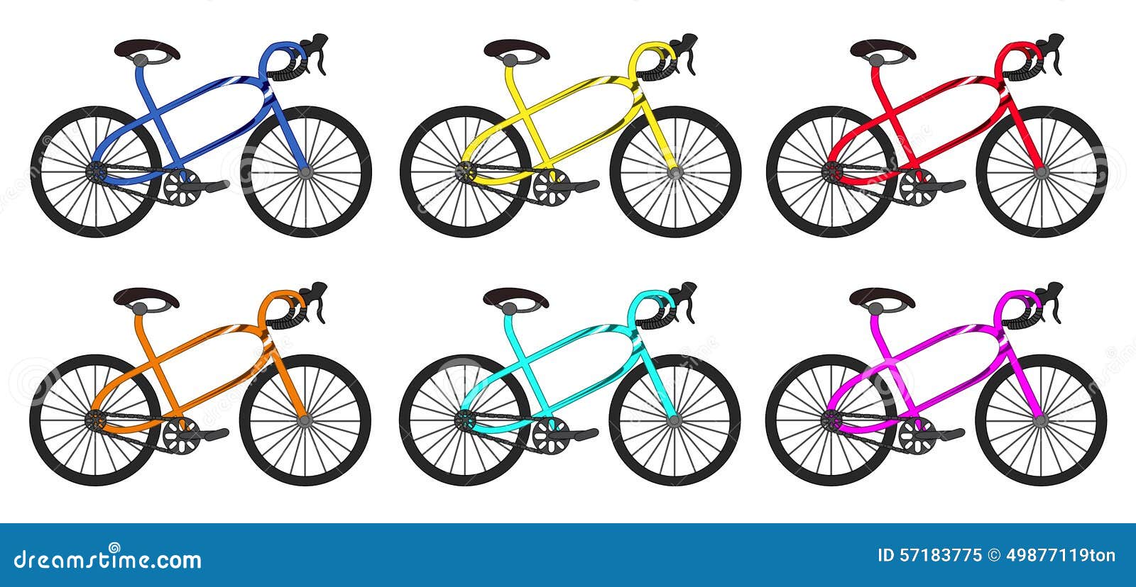 Bike rounded group stock vector. Illustration of exercise 57183775