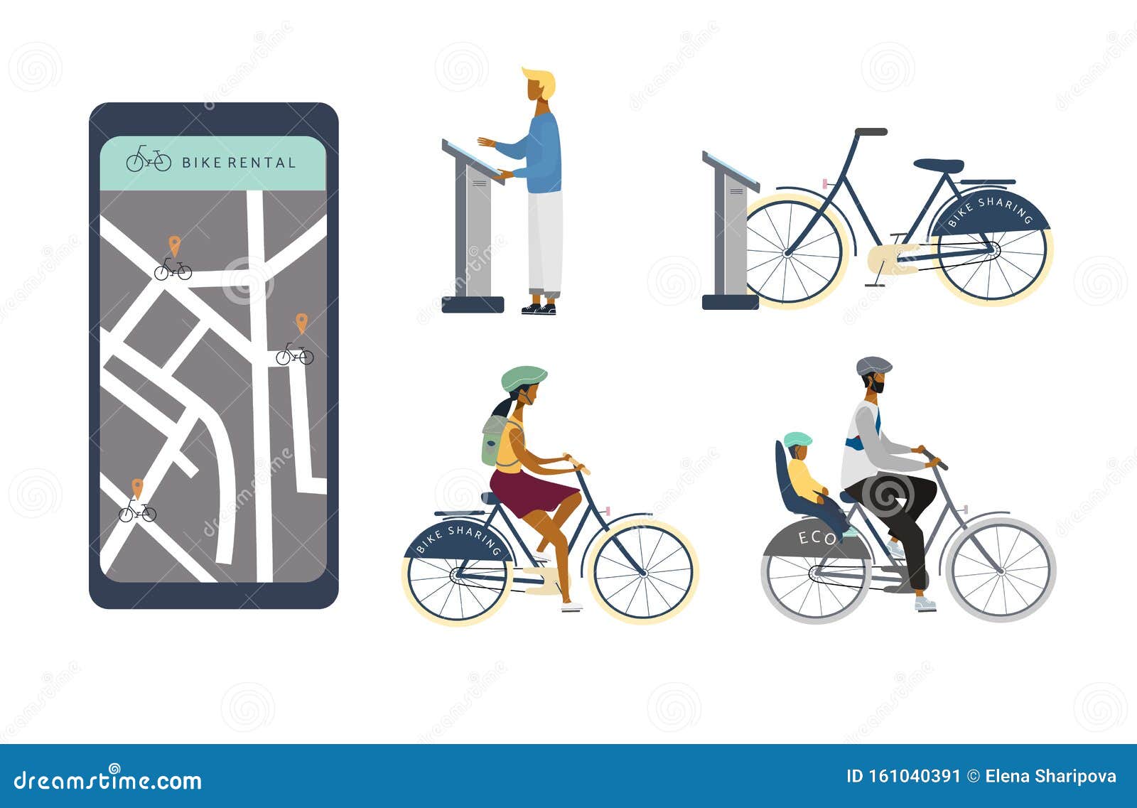 Bike Sharing or Rental Concept Set