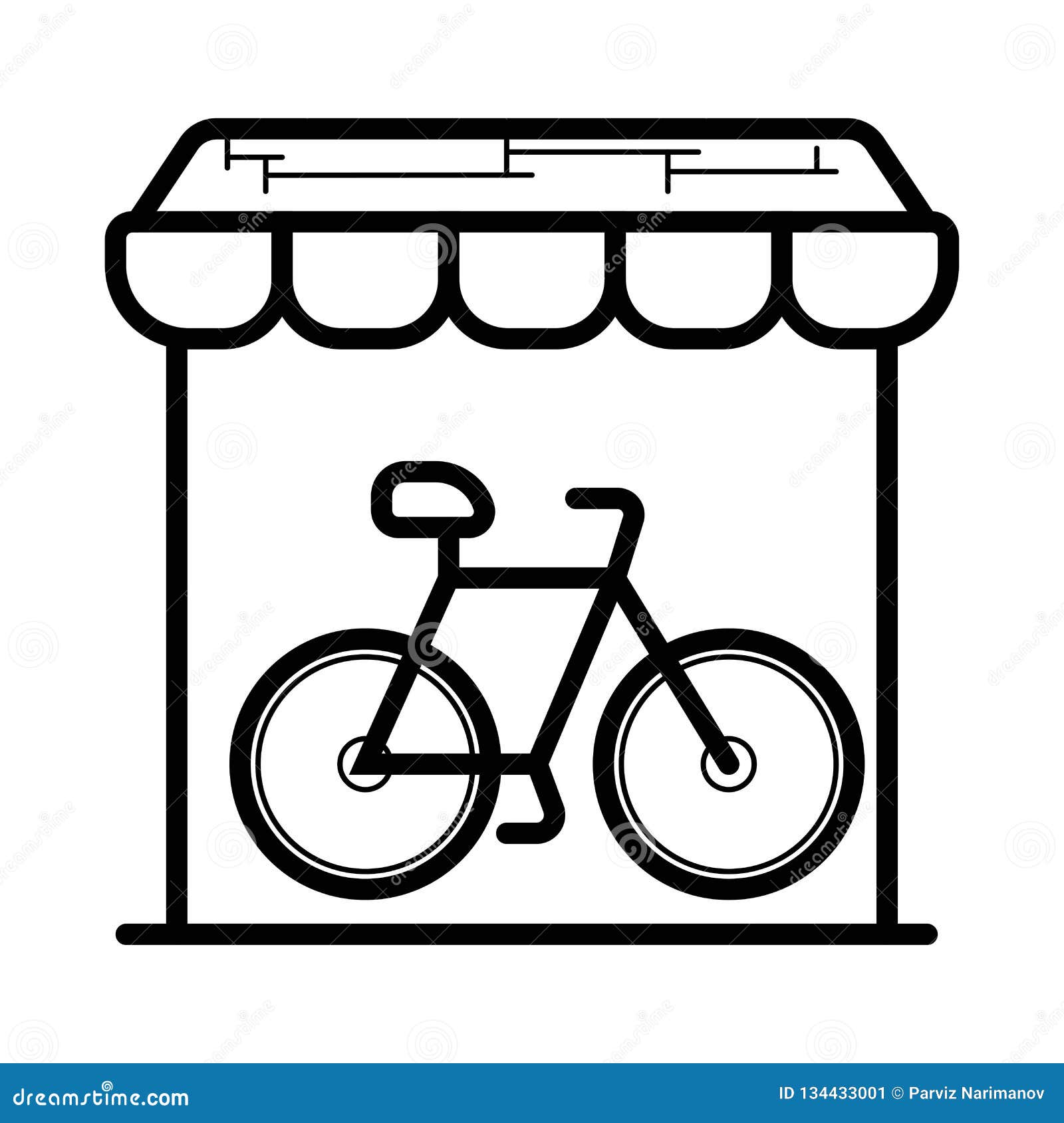 Bike shop icon stock illustration. Illustration of color 134433001