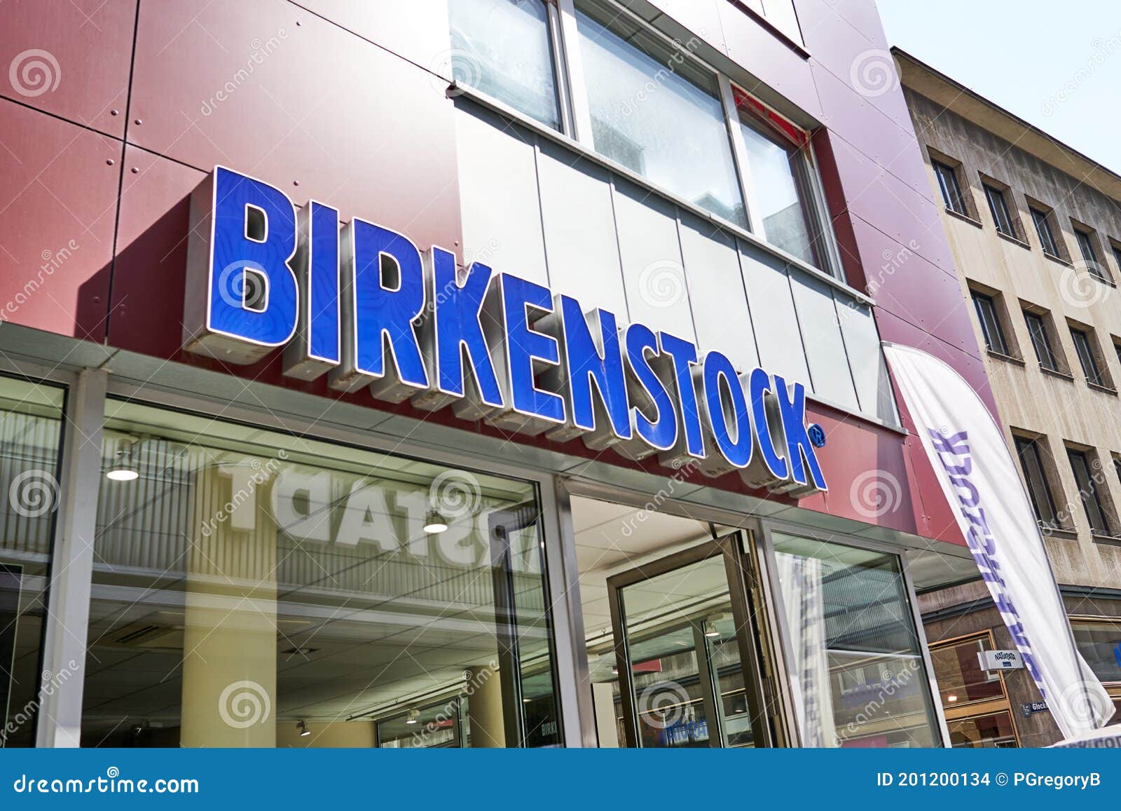 Bikenstock Store Sign in Keulen Duitsland. Redactionele Stock Afbeelding - of cultureel, kleinhandels: