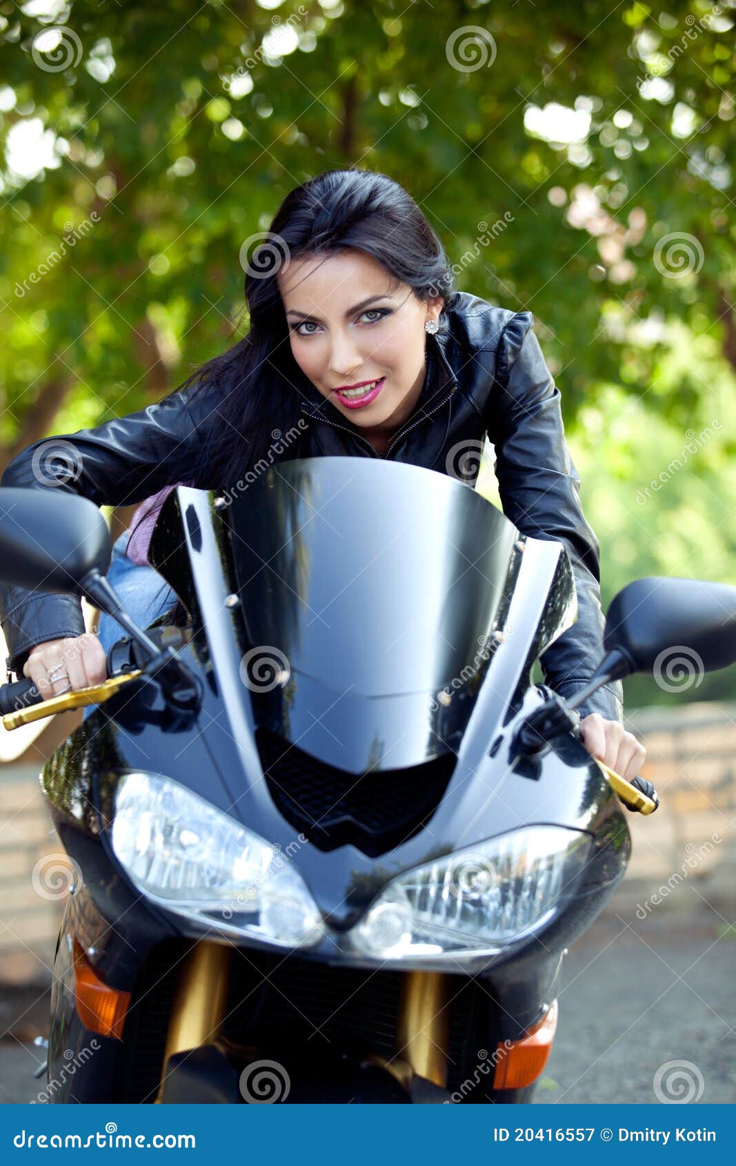 Biker girl stock image. Image of individuality, human - 20416557