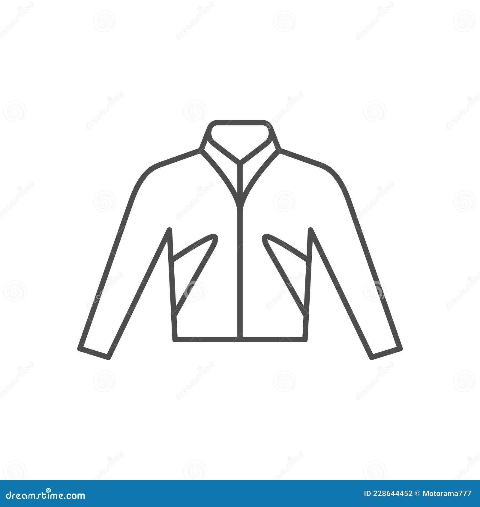 Biker Jacket Line Outline Icon Stock Vector - Illustration of fabric ...