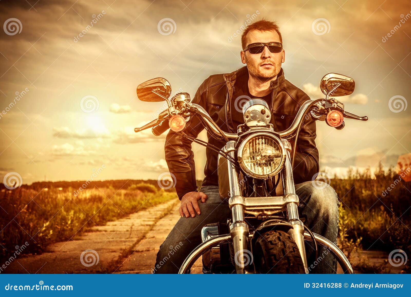 biker on a motorcycle