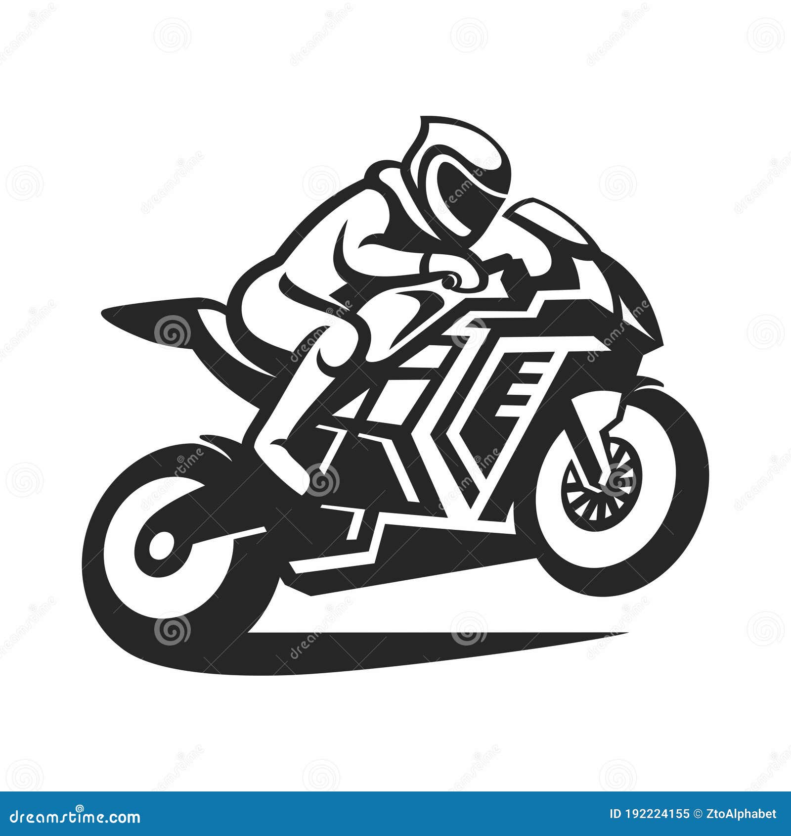 Biker Race Logo Clip Art Stock Vector Illustration Of Gear 192224155