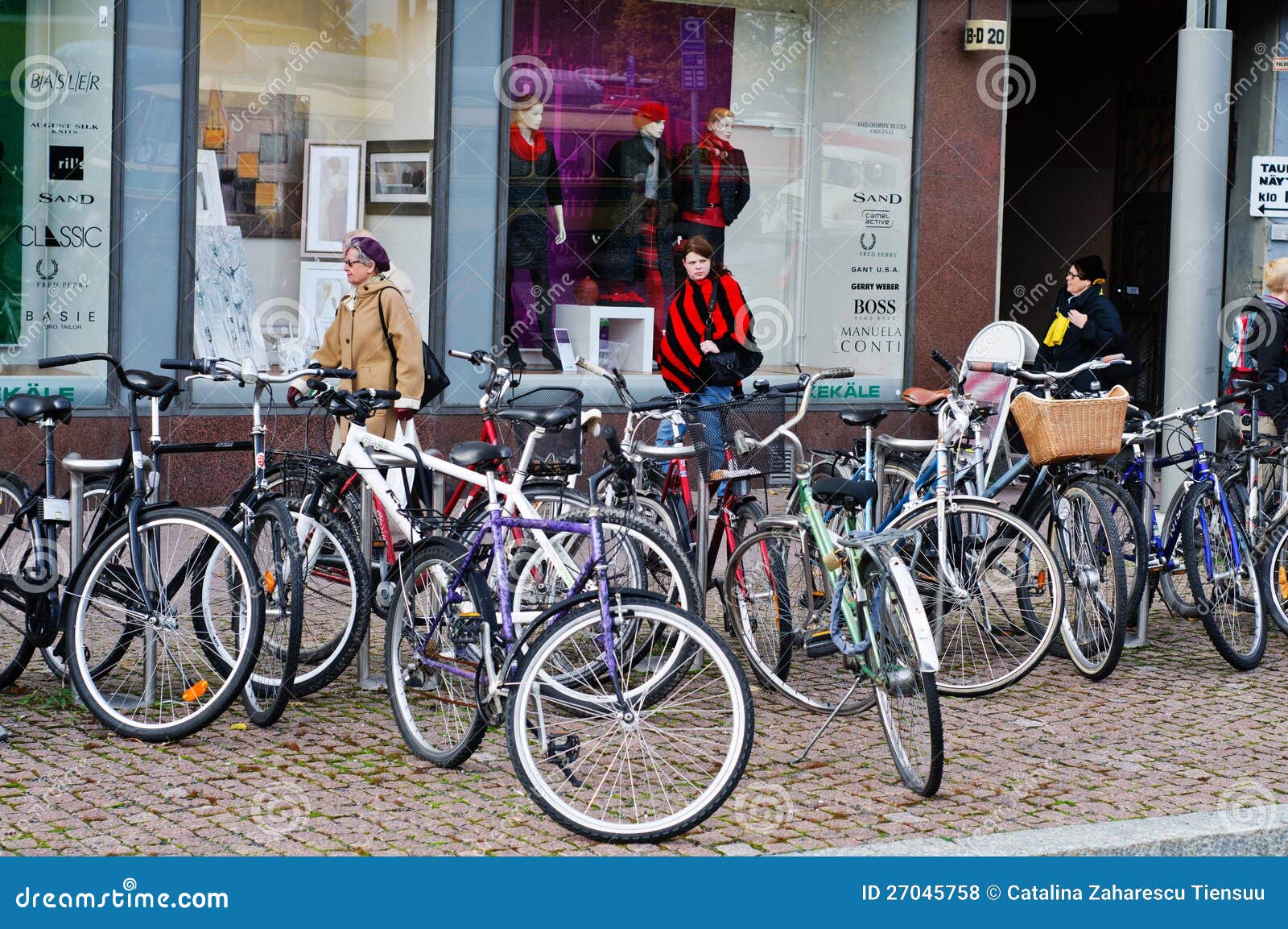 Bikes Parking in Tampere Finland Editorial Stock Photo Image of shop, bicycles 27045758