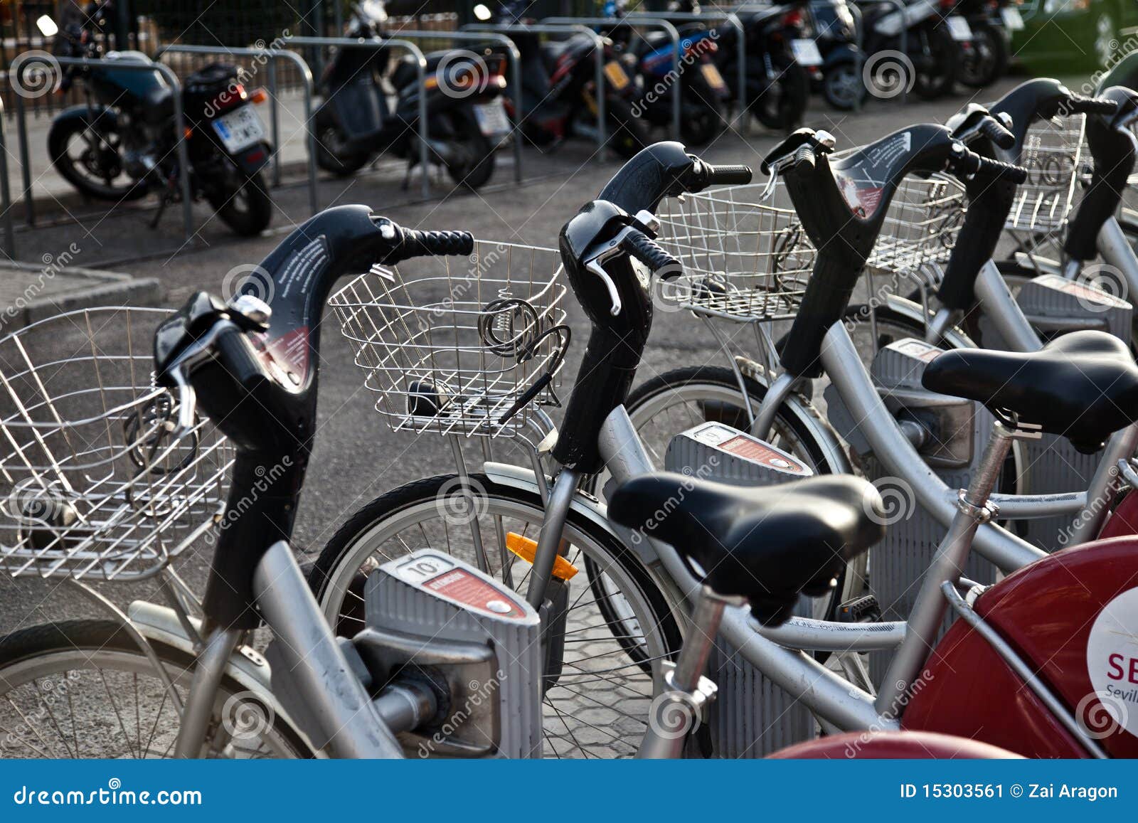 Bikes in Seville stock image. Image of bikes, town, transportation