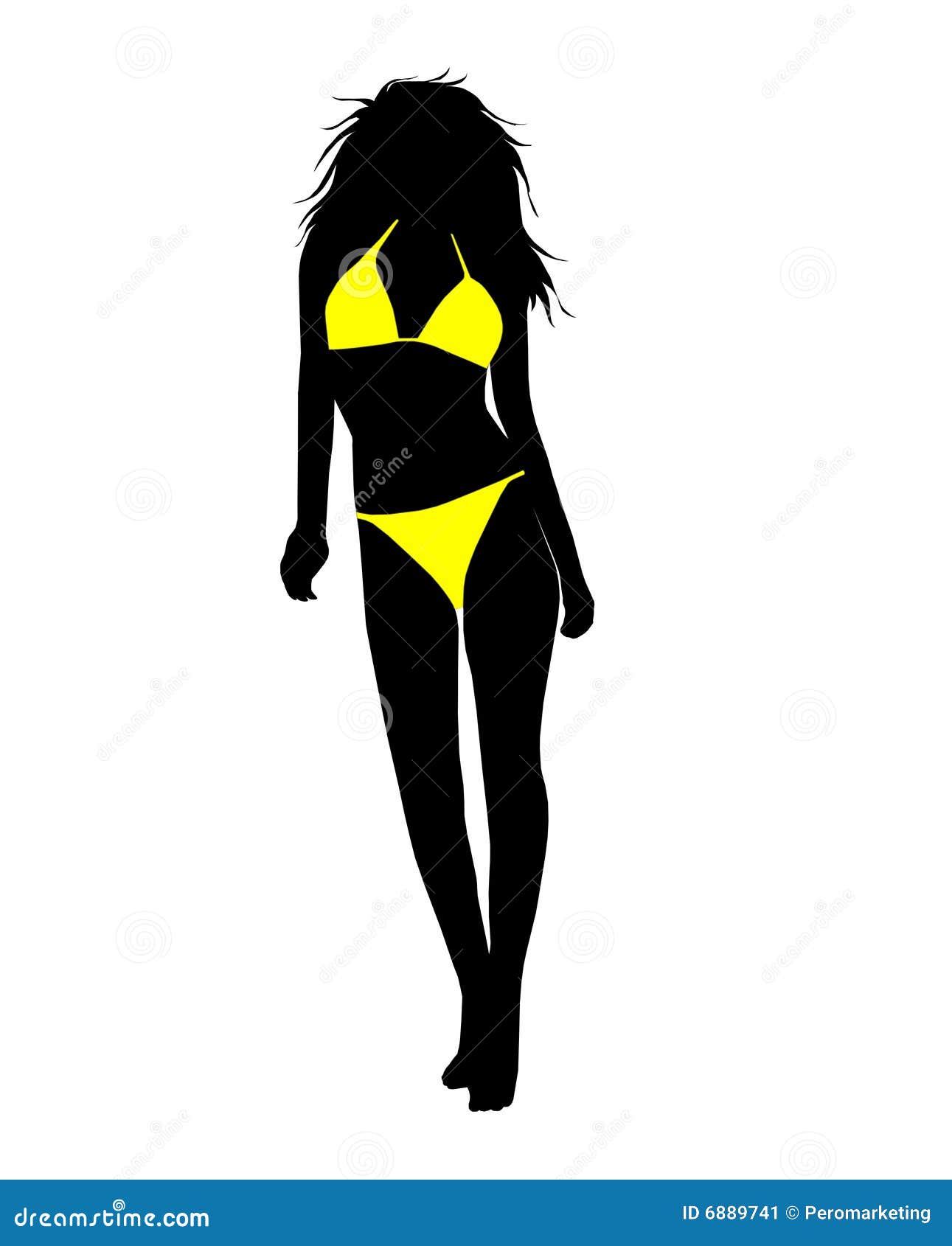 Bikini Girl stock vector. Illustration of design, female 6889741